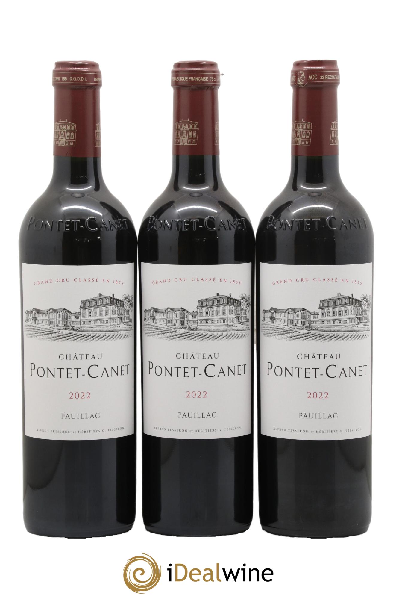 Château Pontet Canet 5ème Grand Cru Classé 2022 - Posten von 3 Flaschen - 0