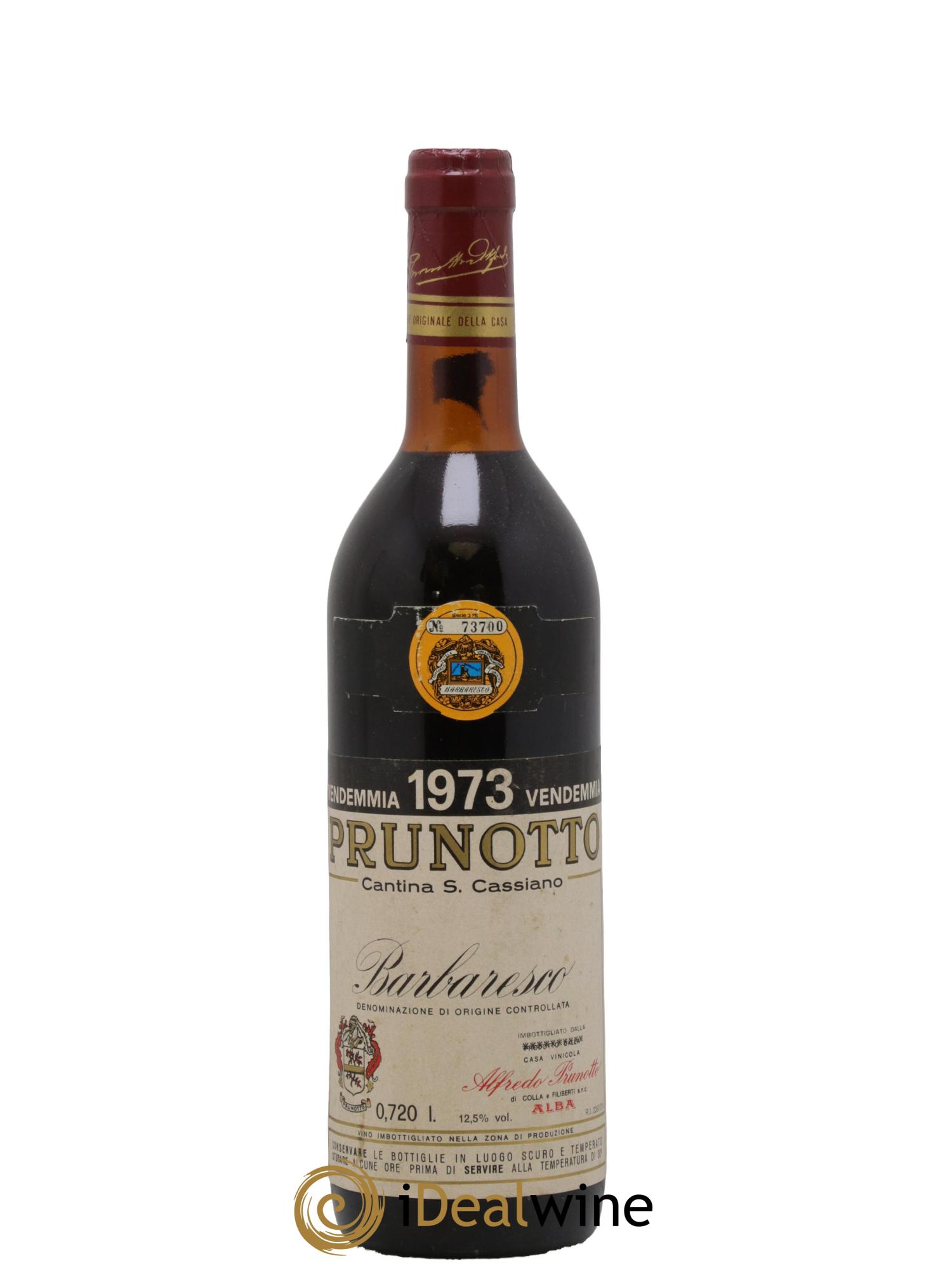 Barbaresco DOCG Prunotto 1973 - Posten von 1 Flasche - 0