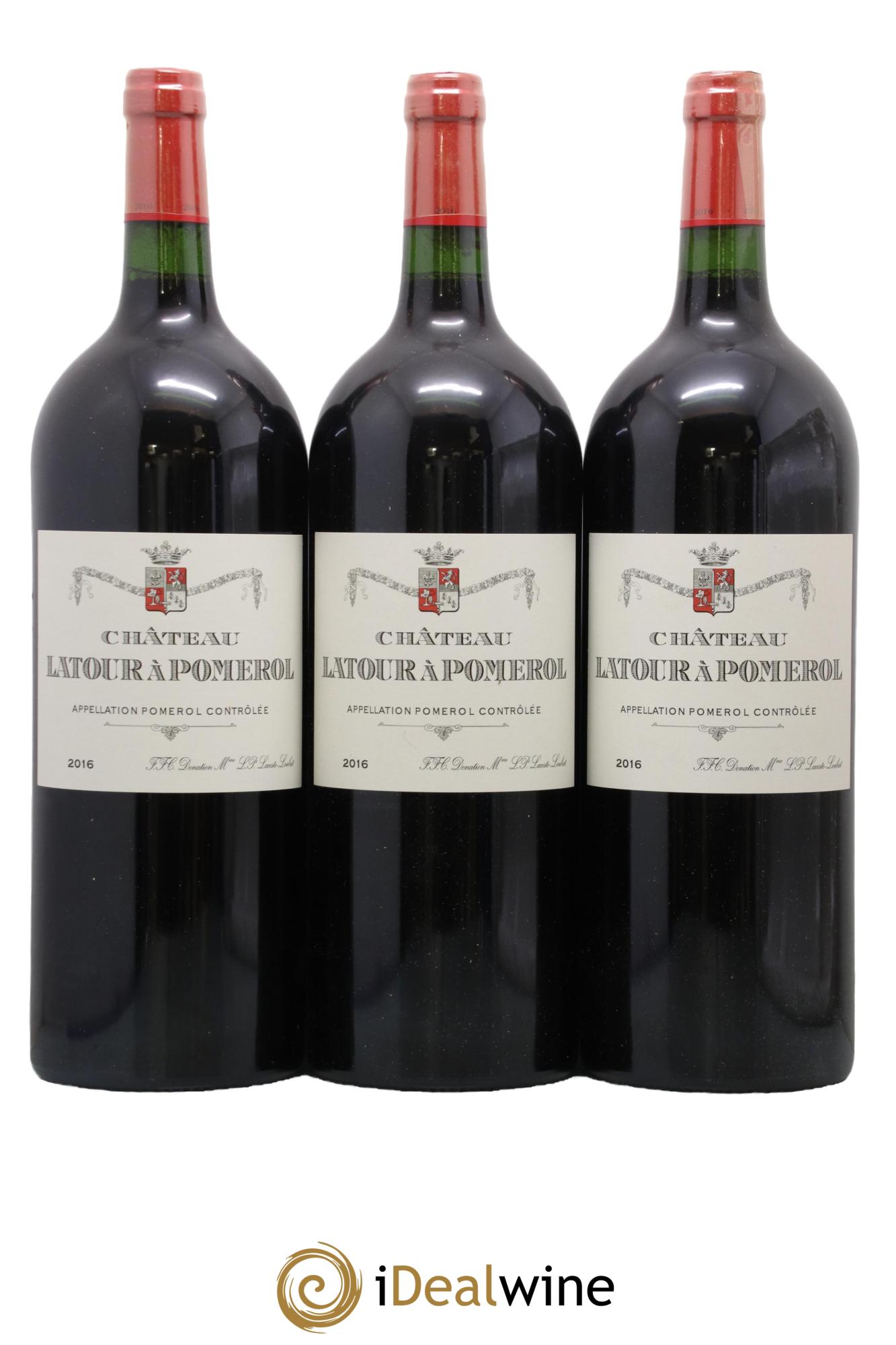 Château Latour à Pomerol 2016 - Lot of 3 magnums - 0