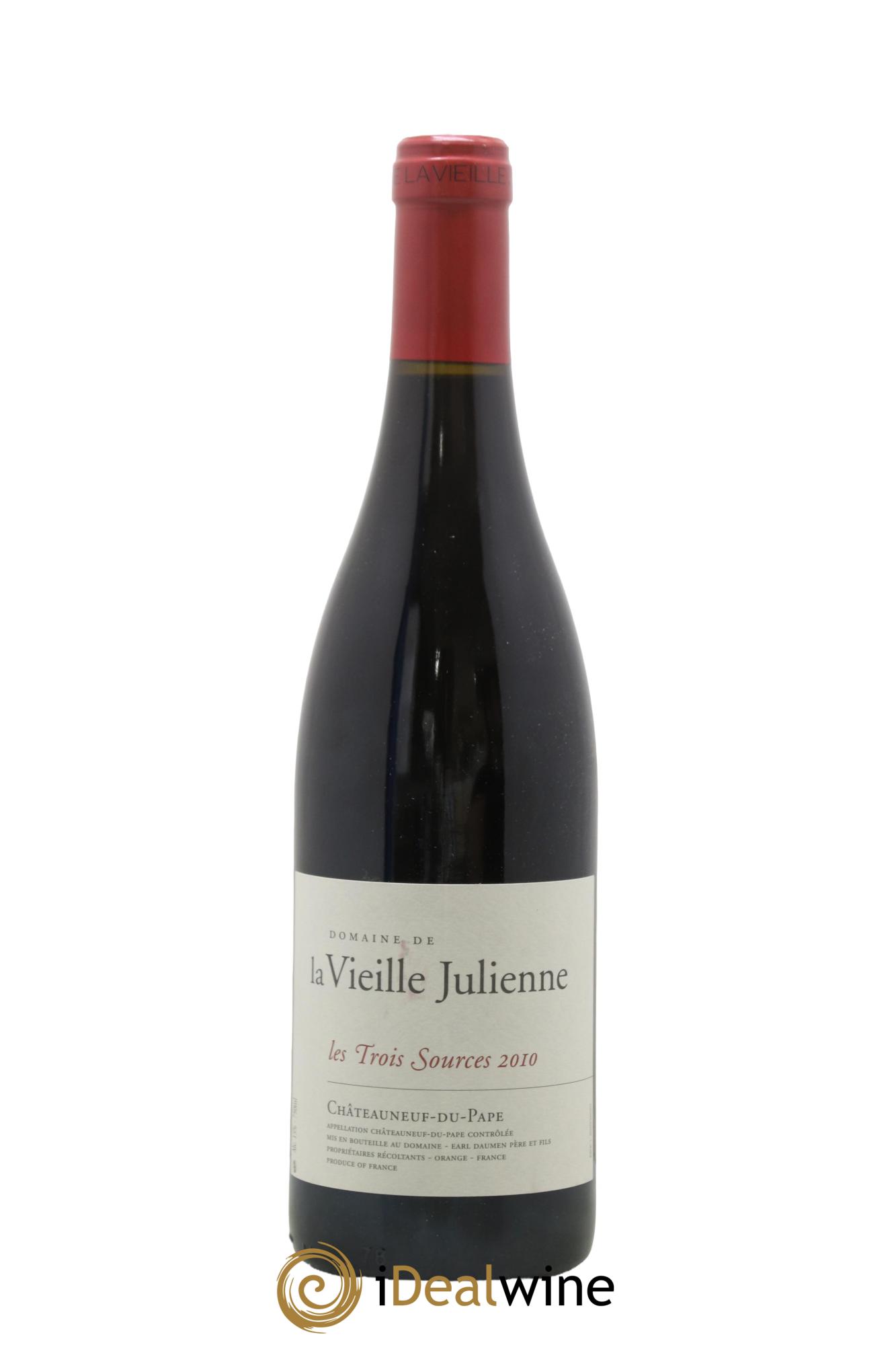 Châteauneuf-du-Pape Vieille Julienne (Domaine de la) Les Trois Sources Jean-Paul Daumen 2010 - Lot of 1 bottle - 0