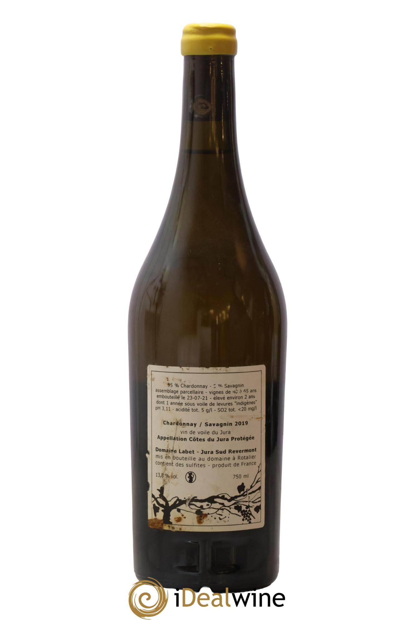 Côtes du Jura Vin de Voile Chardonnay-Savagnin cuvée de garde Romain - Julien - Charline Labet 2019 - Lot of 1 bottle - 1