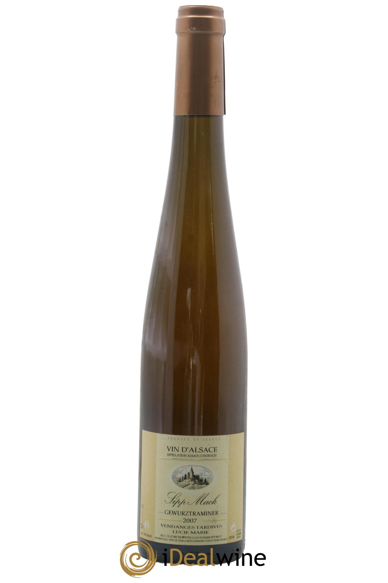 Alsace Gewurztraminer Vendanges Tardives Cuvée Lucie Marie Domaine Sipp Mack 2007 - Lot de 1 format 50cl - 0