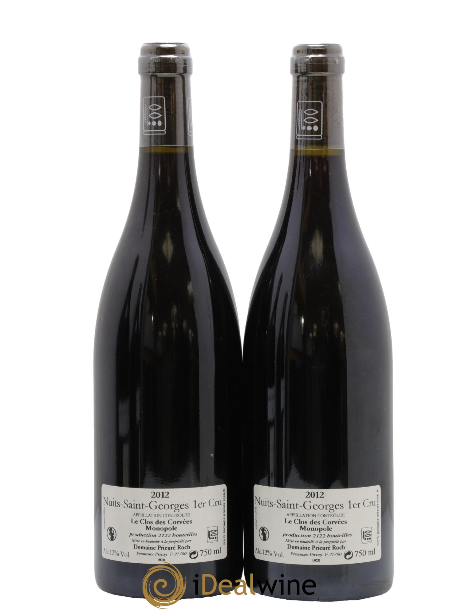 Nuits-Saint-Georges 1er Cru Le Clos des Corvées Prieuré Roch 2012 - Lot of 2 bottles - 1