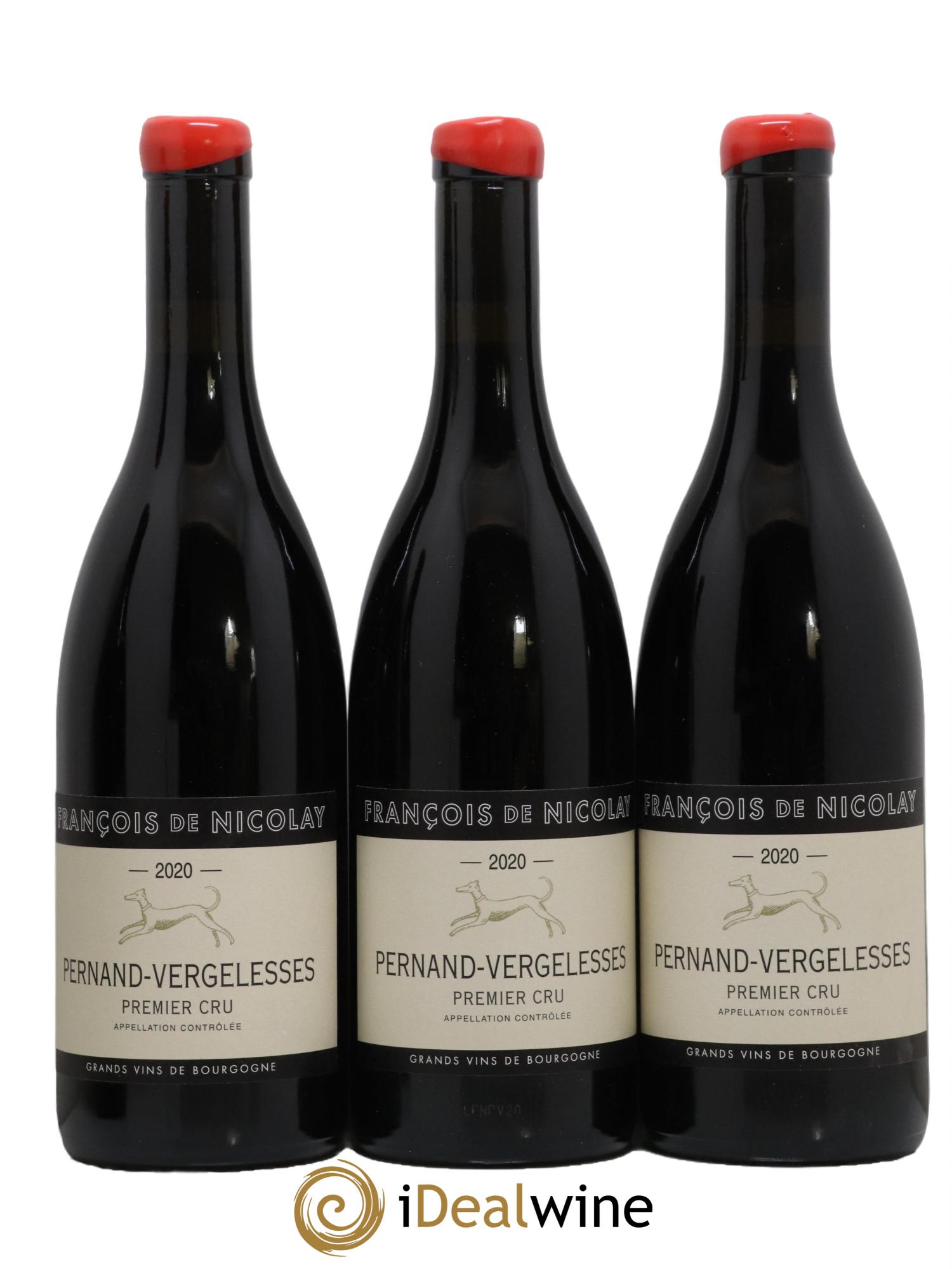 Pernand-Vergelesses 1er Cru Francois de Nicolay 2020 - Lot de 3 bouteilles - 0