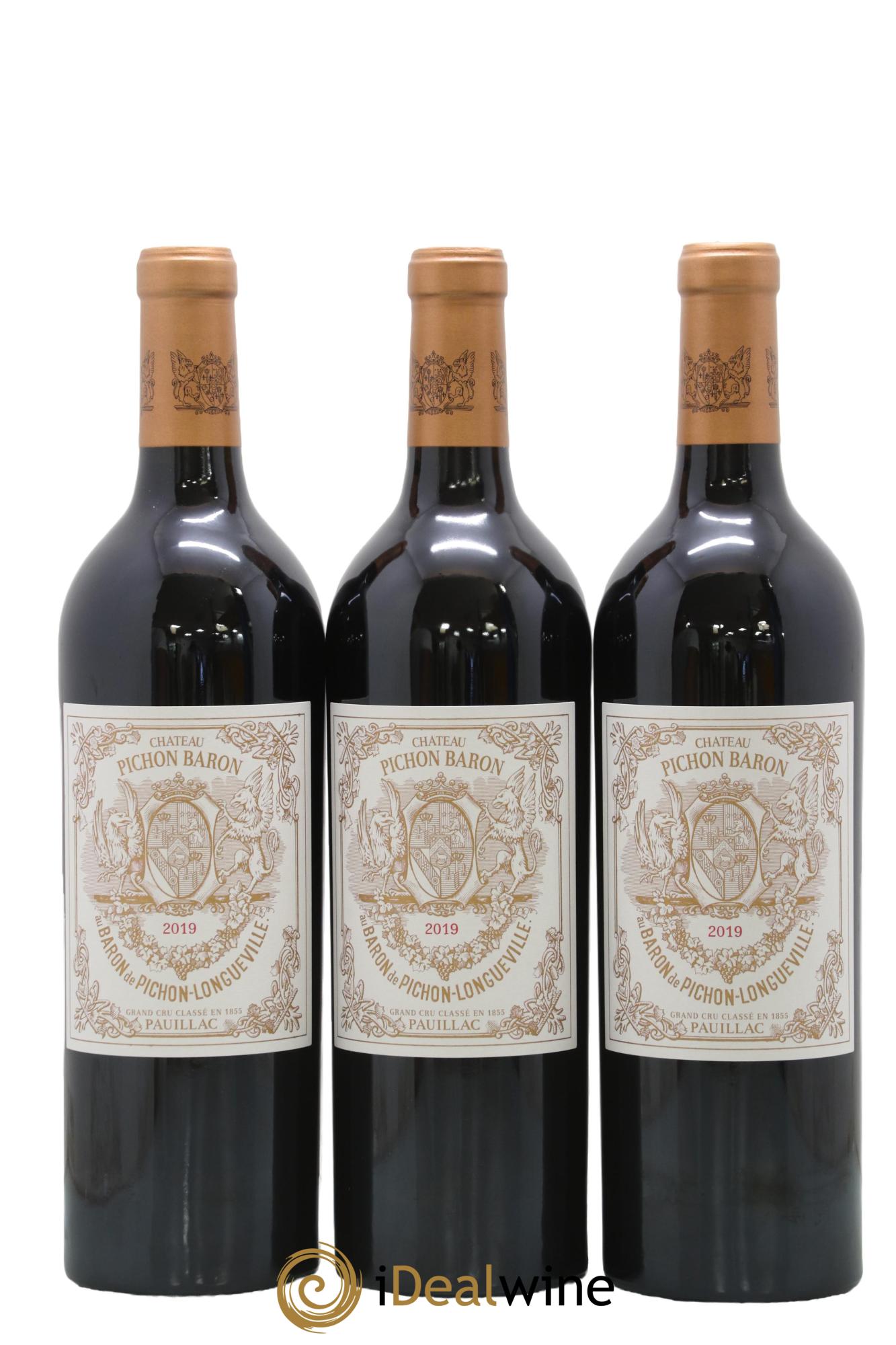 Pichon Longueville Baron 2ème Grand Cru Classé 2019 - Lot of 3 bottles - 0