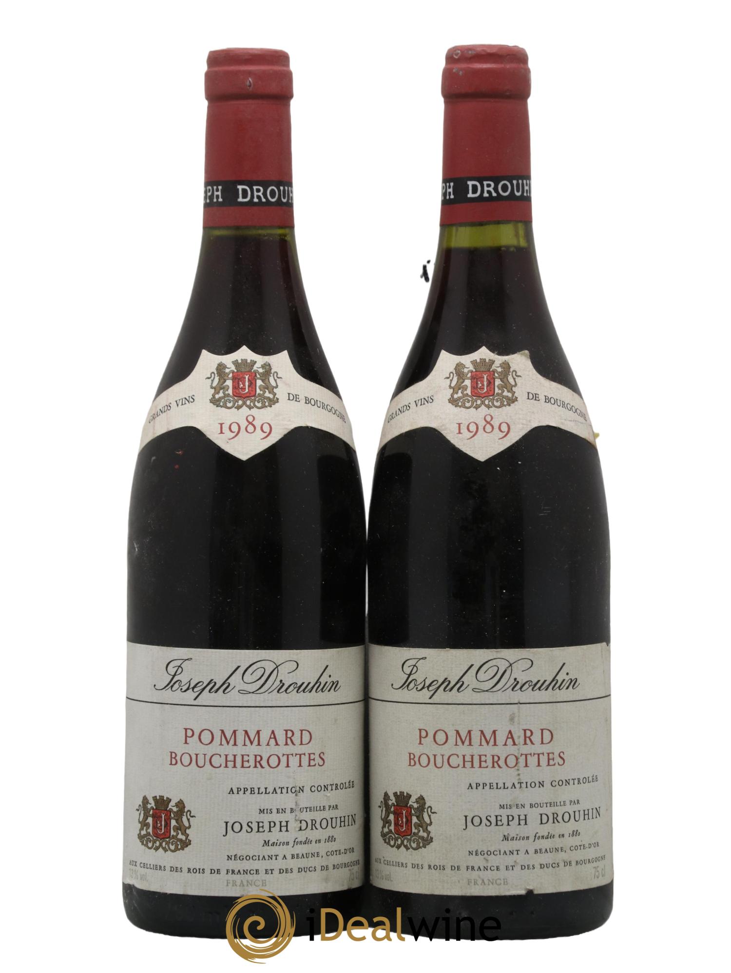 Pommard Boucherottes Joseph Drouhin 1989 - Lot de 2 bouteilles - 0