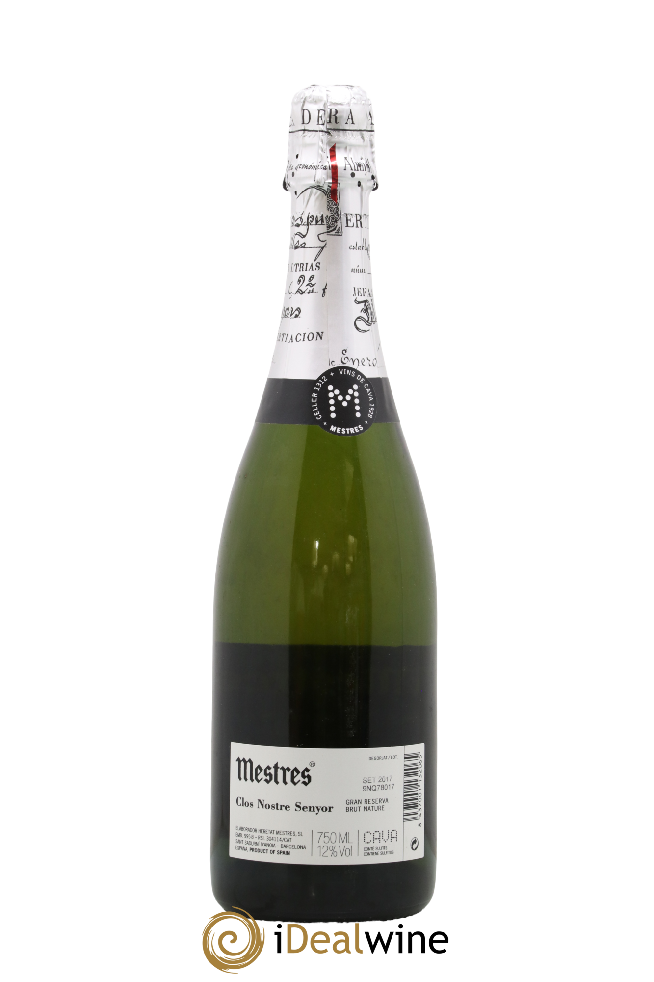 Espagne Cava Brut Nature Mestres Clos Nostre Senyor 2006 - Lot de 1 bouteille - 1