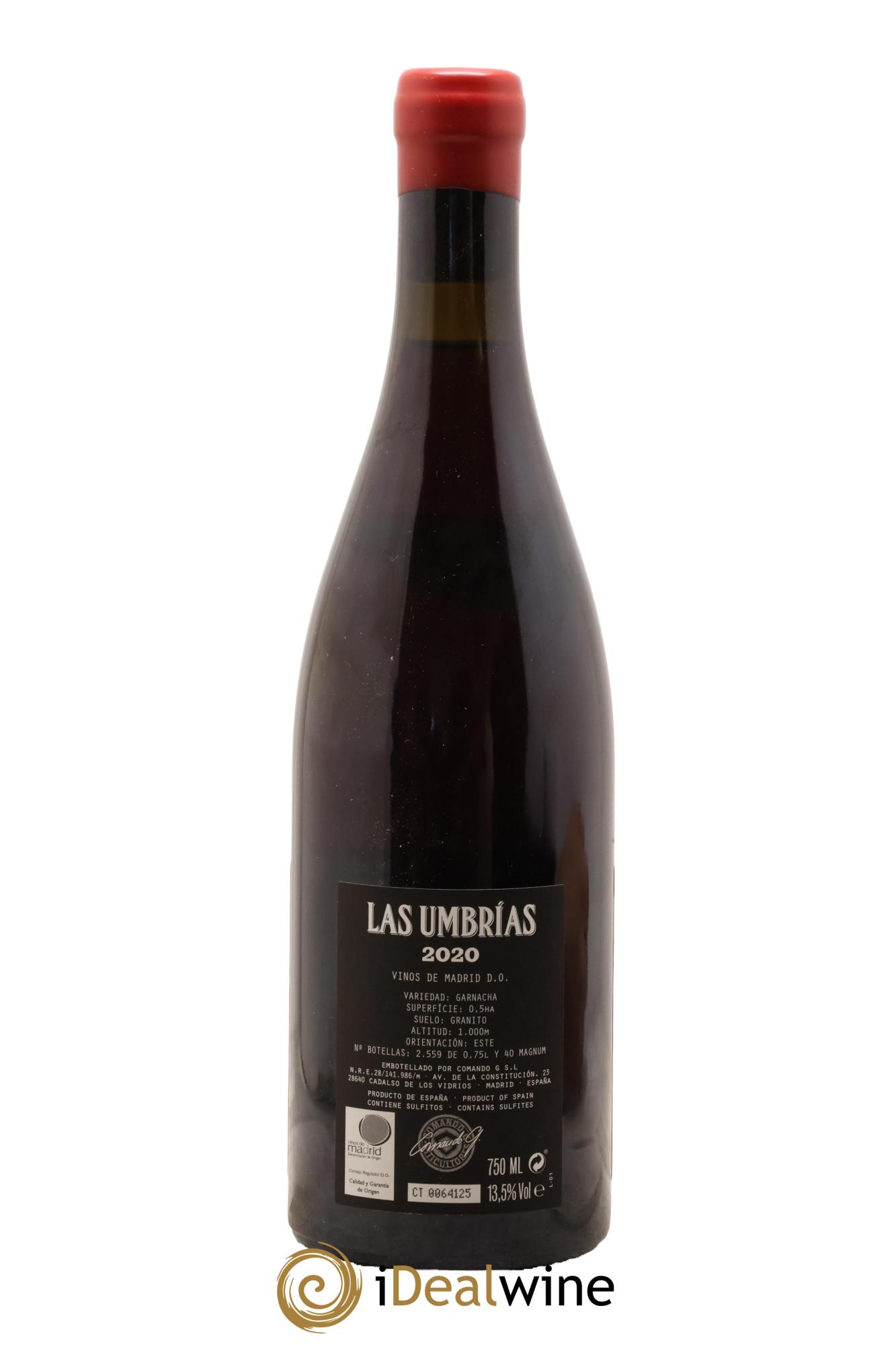 Vinos de Madrid DO Comando G Las Umbrias 2020 - Lot de 1 bouteille - 1