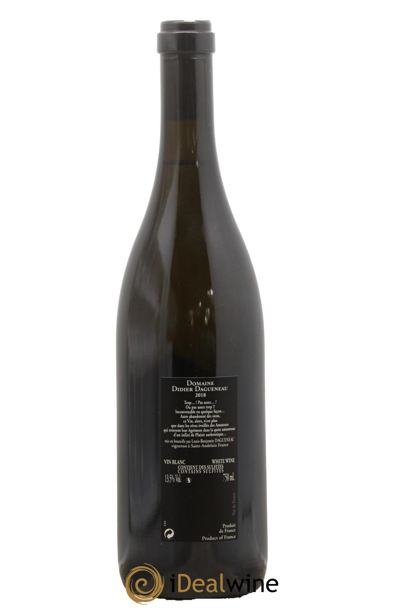 Vin de France (anciennement Pouilly-Fumé) Silex Dagueneau (Domaine Didier - Louis-Benjamin) 2018 - Lotto di 1 bottiglia - 1