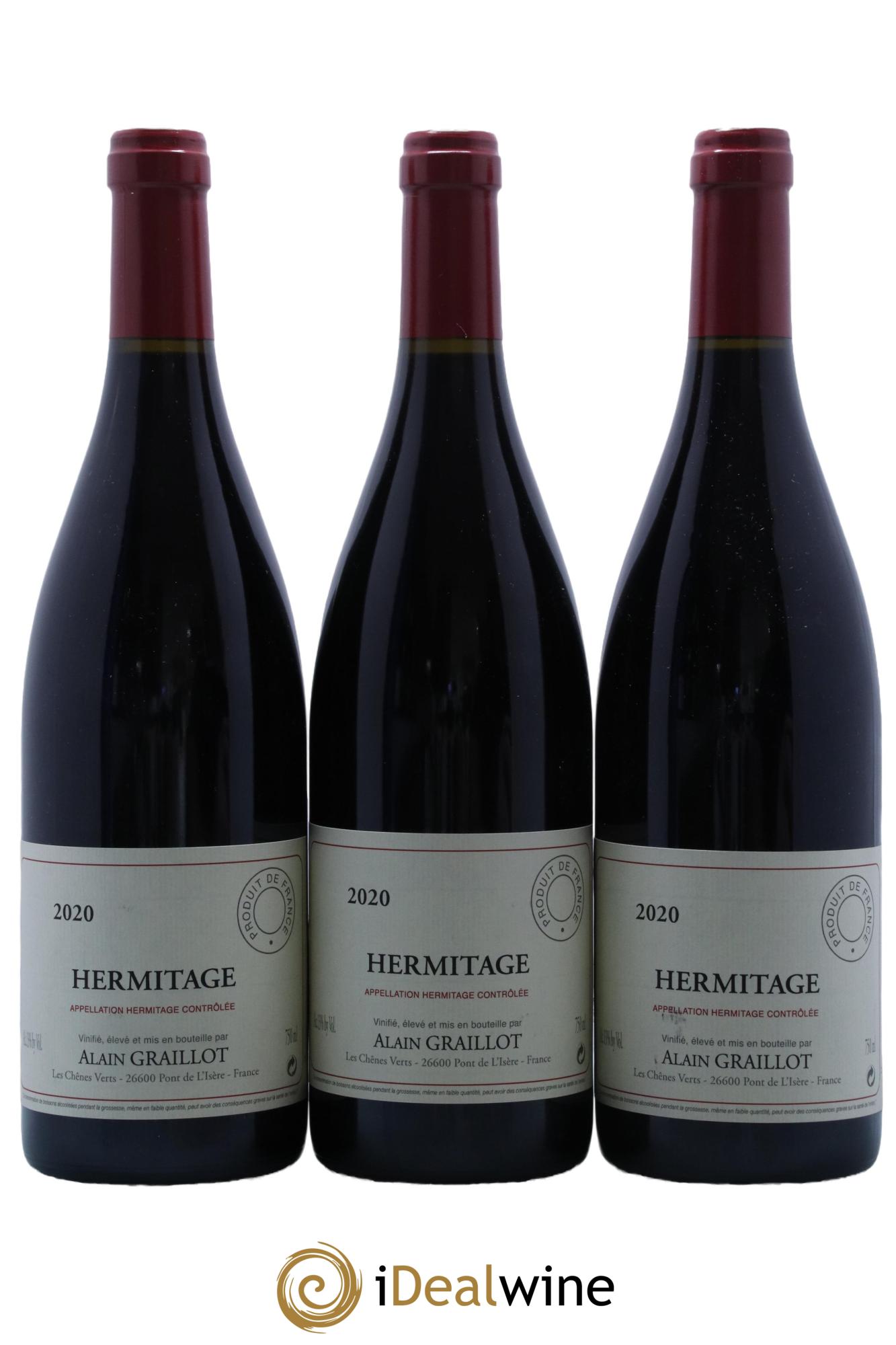 Hermitage Domaine Graillot 2020 - Lot de 3 bouteilles - 0