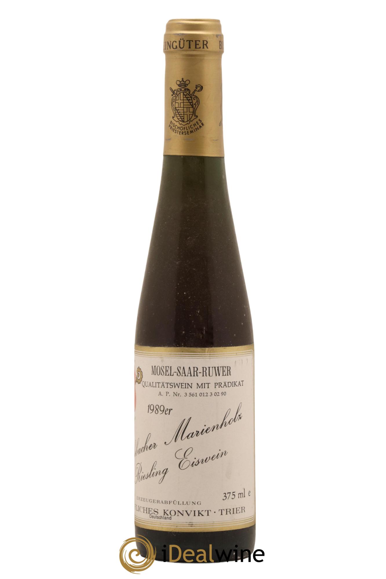 Riesling-Eiswein Bischofliches Konvikt Trier Eitelsbacher Marienholz 1989 - Lotto di 1 mezza bottiglia - 1