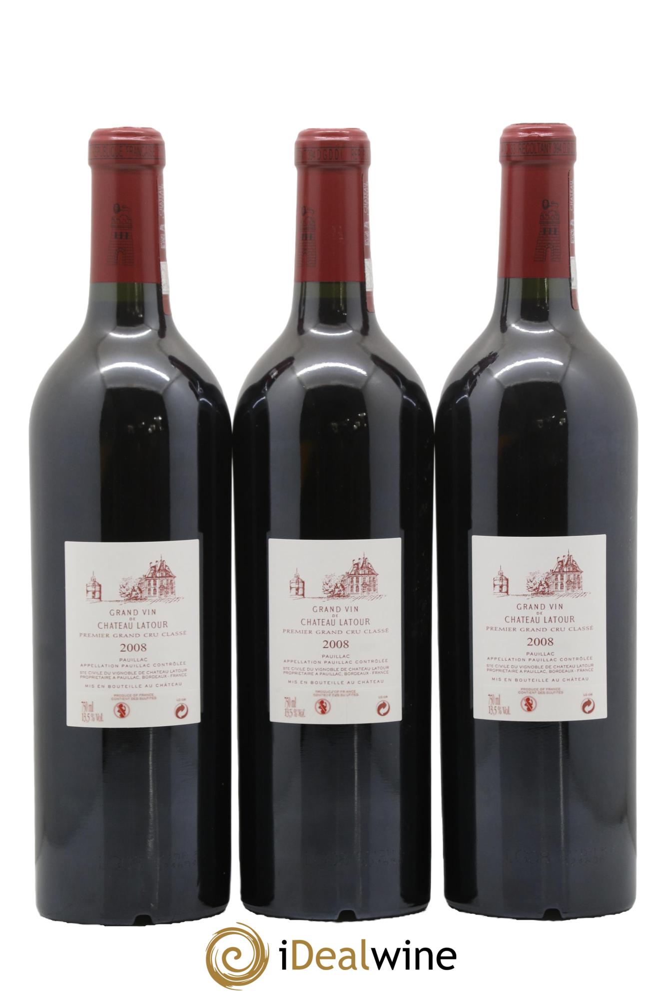Château Latour 1er Grand Cru Classé 2008 - Lot de 12 bouteilles - 8