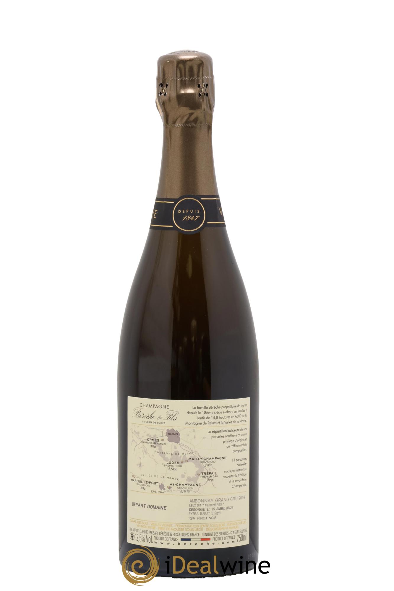 Ambonnay Grand Cru Extra-Brut Bérêche et Fils 2019 - Lot of 1 bottle - 1