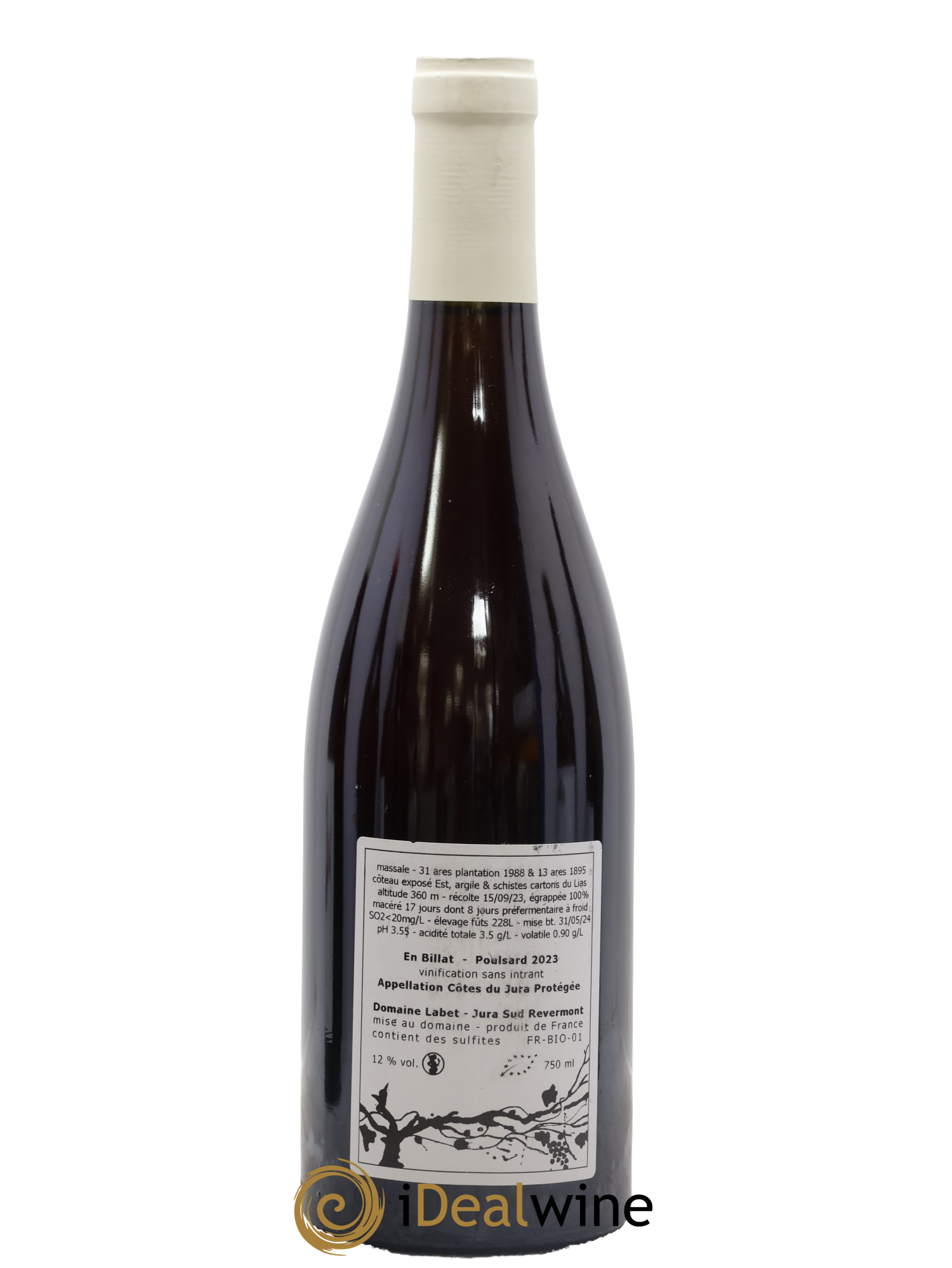 Côtes du Jura Poulsard En Billat Romain - Julien  - Charline Labet 2023 - Lot de 1 bouteille - 1