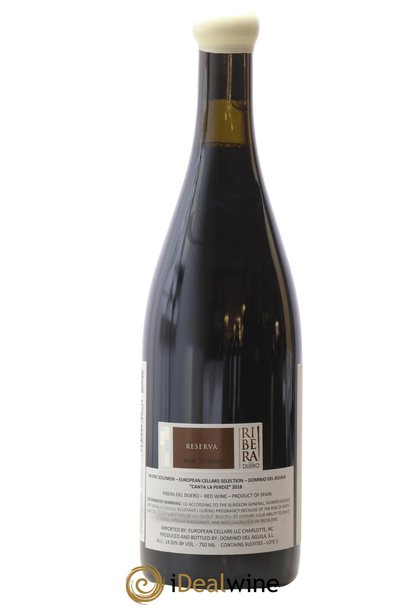 Ribera del Duero DO Canta la Perdiz Dominio del Aguila 2018 - Posten von 1 Flasche - 1