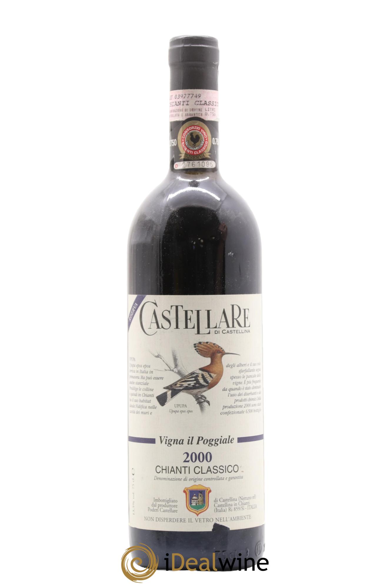 Chianti Classico DOCG Riserva II Poggiale Castellare di Castellina 2000 - Posten von 1 Flasche - 0