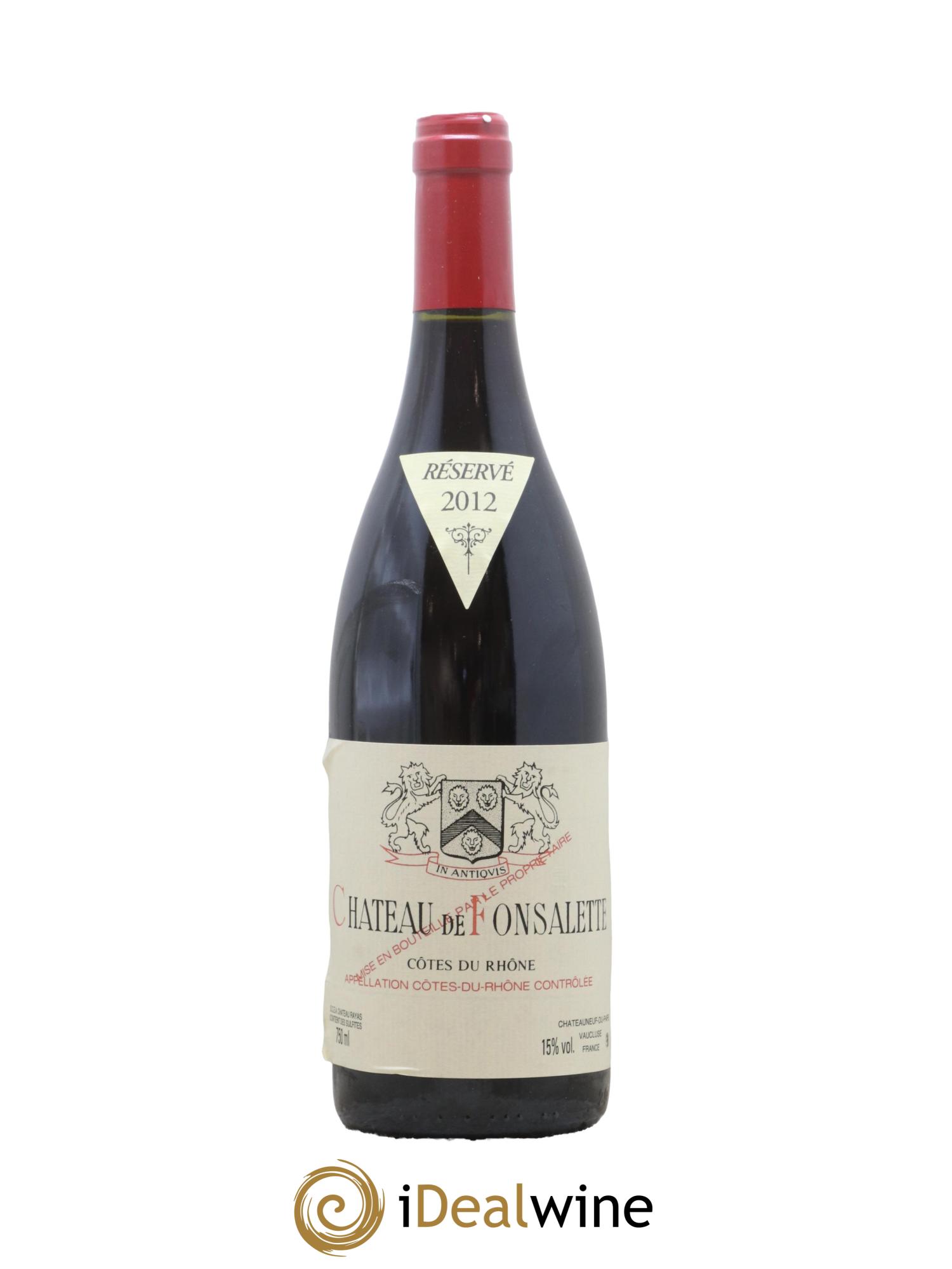 Côtes-du-Rhône Château de Fonsalette Emmanuel Reynaud 2012 - Lot de 1 bouteille - 0