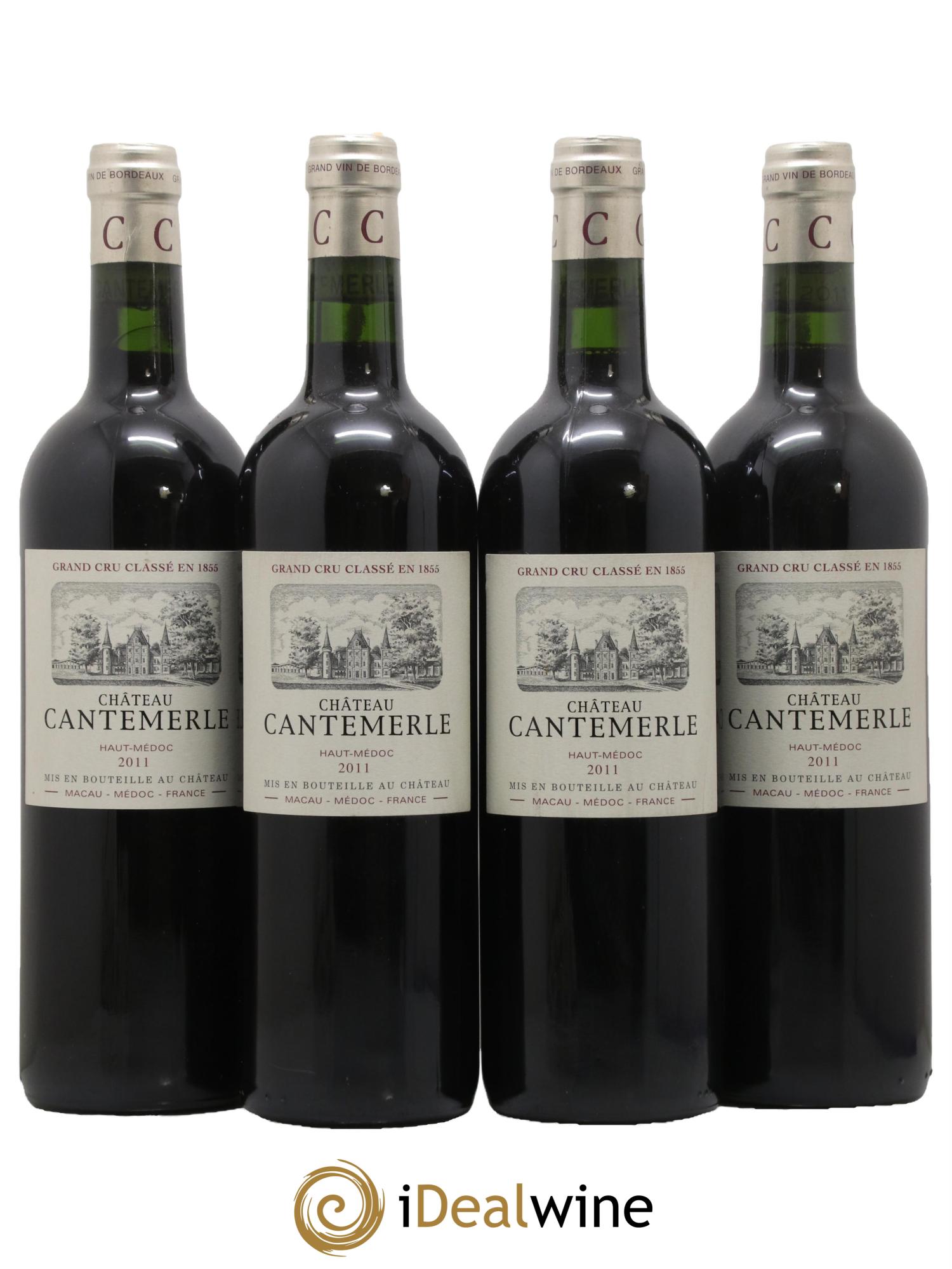 Château Cantemerle 5ème Grand Cru Classé 2011 - Lot de 4 bouteilles - 0