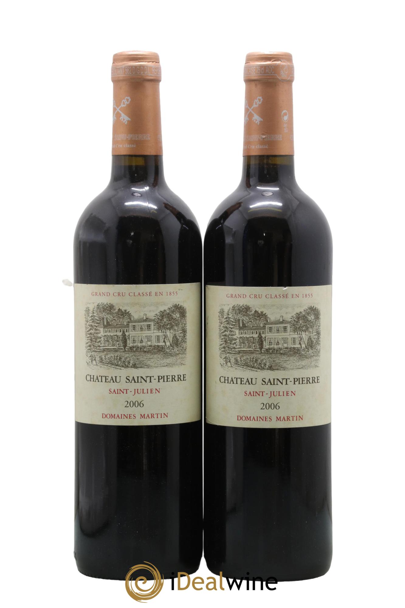 Château Saint-Pierre 4ème Grand Cru Classé 2006 - Lot de 2 bouteilles - 0