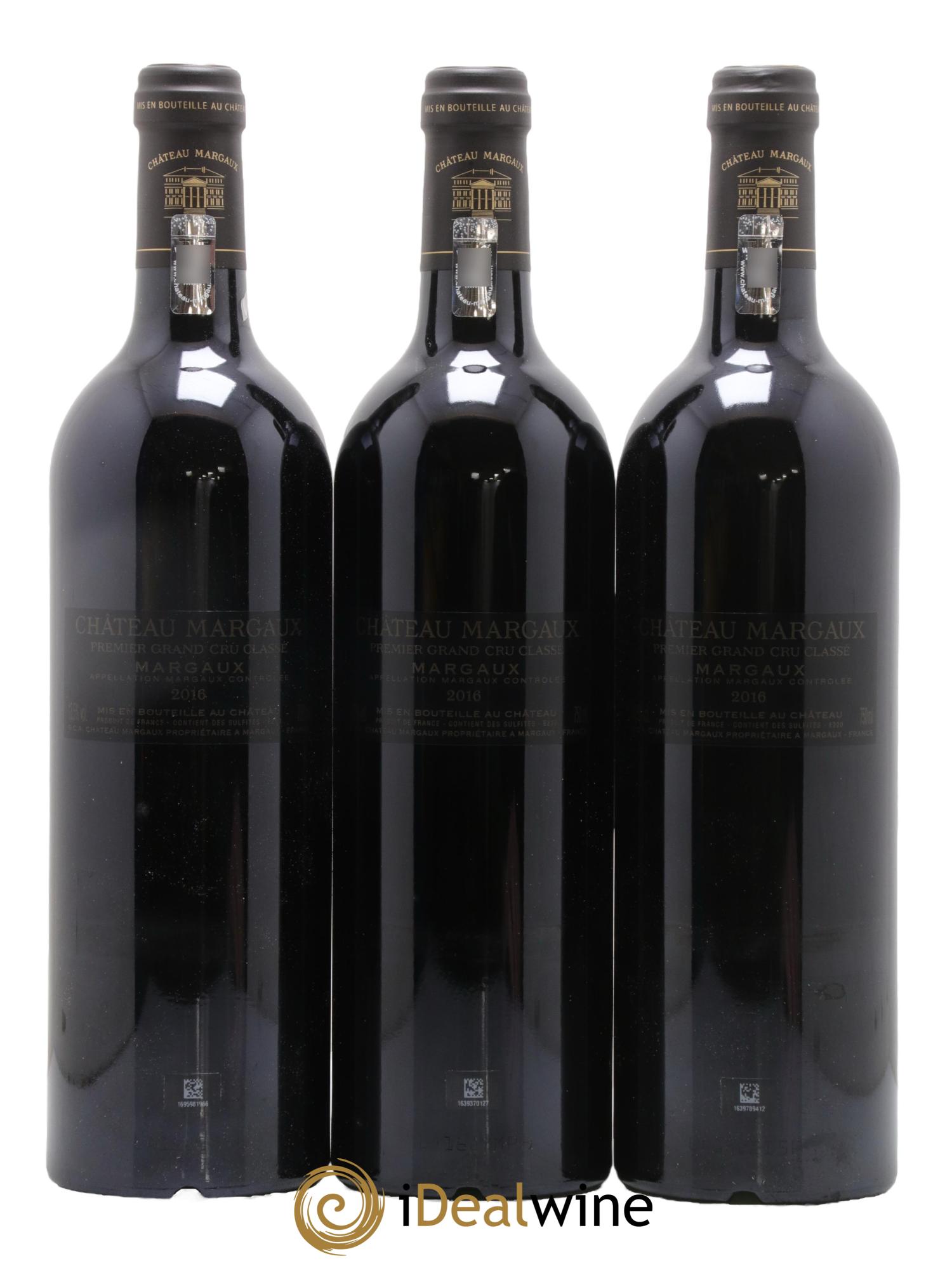 Château Margaux 1er Grand Cru Classé 2016 - Lot de 3 bouteilles - 1