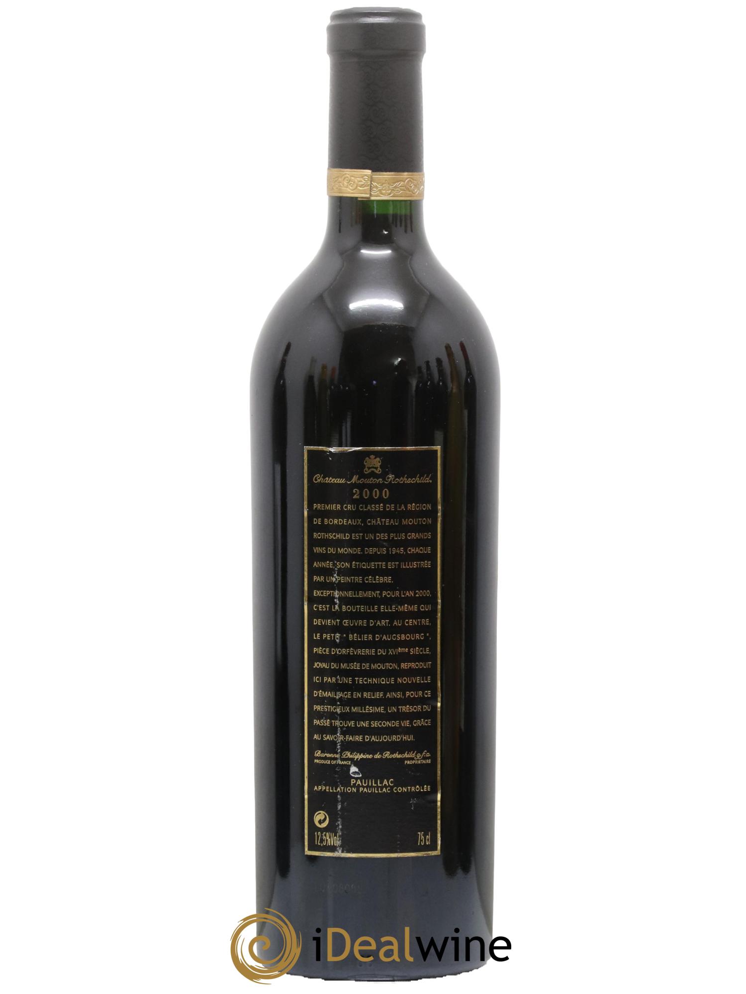 Château Mouton Rothschild 1er Grand Cru Classé 2000 - Lot de 1 bouteille - 1