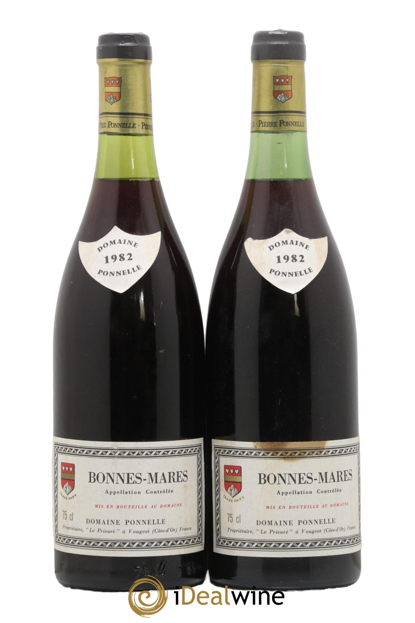 Bonnes-Mares Grand Cru Domaine Pierre Ponnelle 1982 - Lot de 2 bouteilles - 0