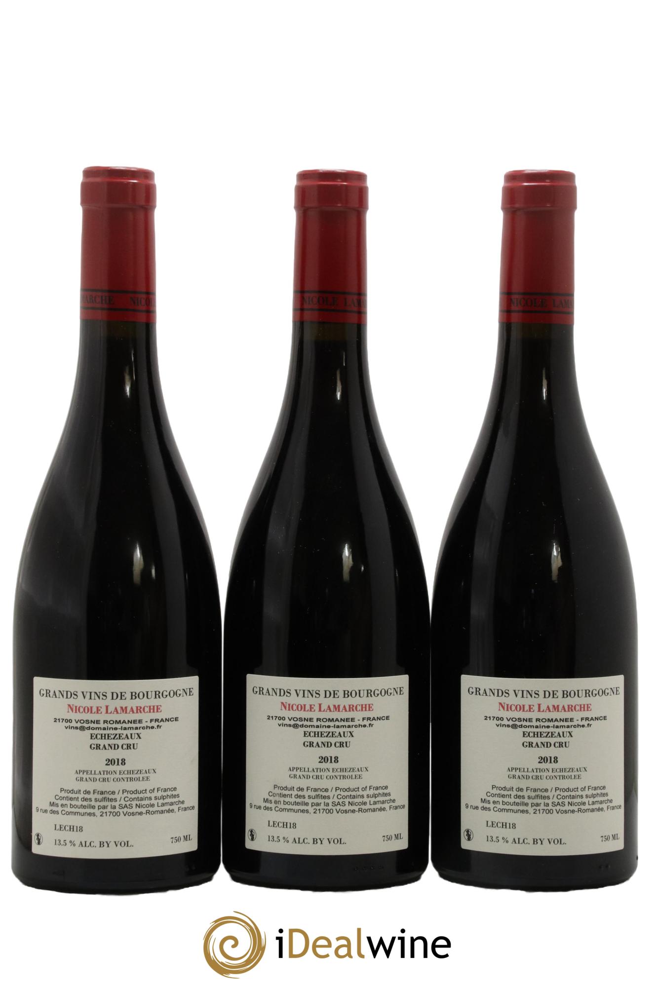 Echezeaux Grand Cru Lamarche (Domaine) 2018 - Lotto di 3 bottiglie - 1