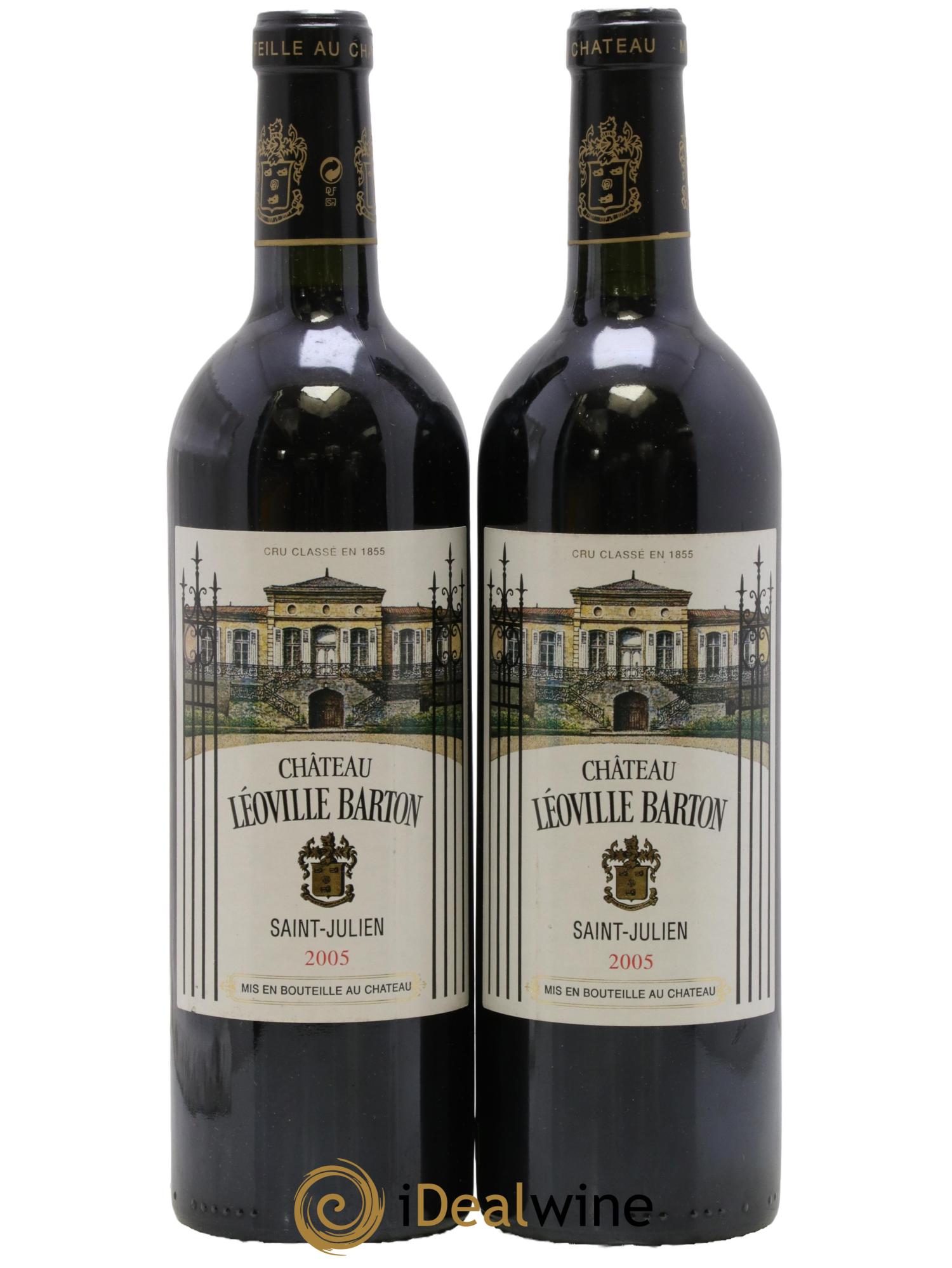 Château Léoville Barton 2ème Grand Cru Classé 2005 - Lot de 2 bouteilles - 0