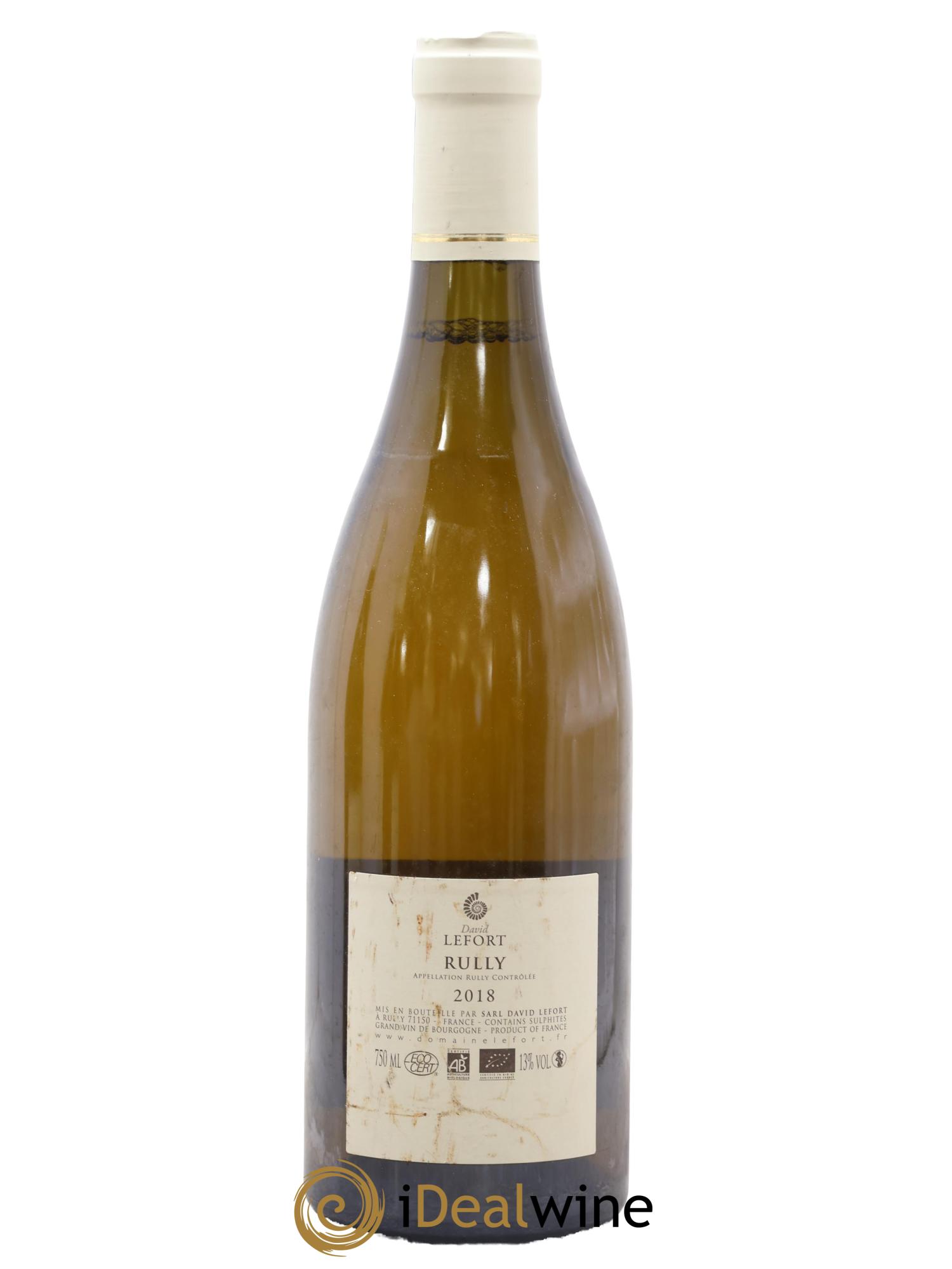 Rully La chaume David Lefort 2018 - Lot de 1 bouteille - 1