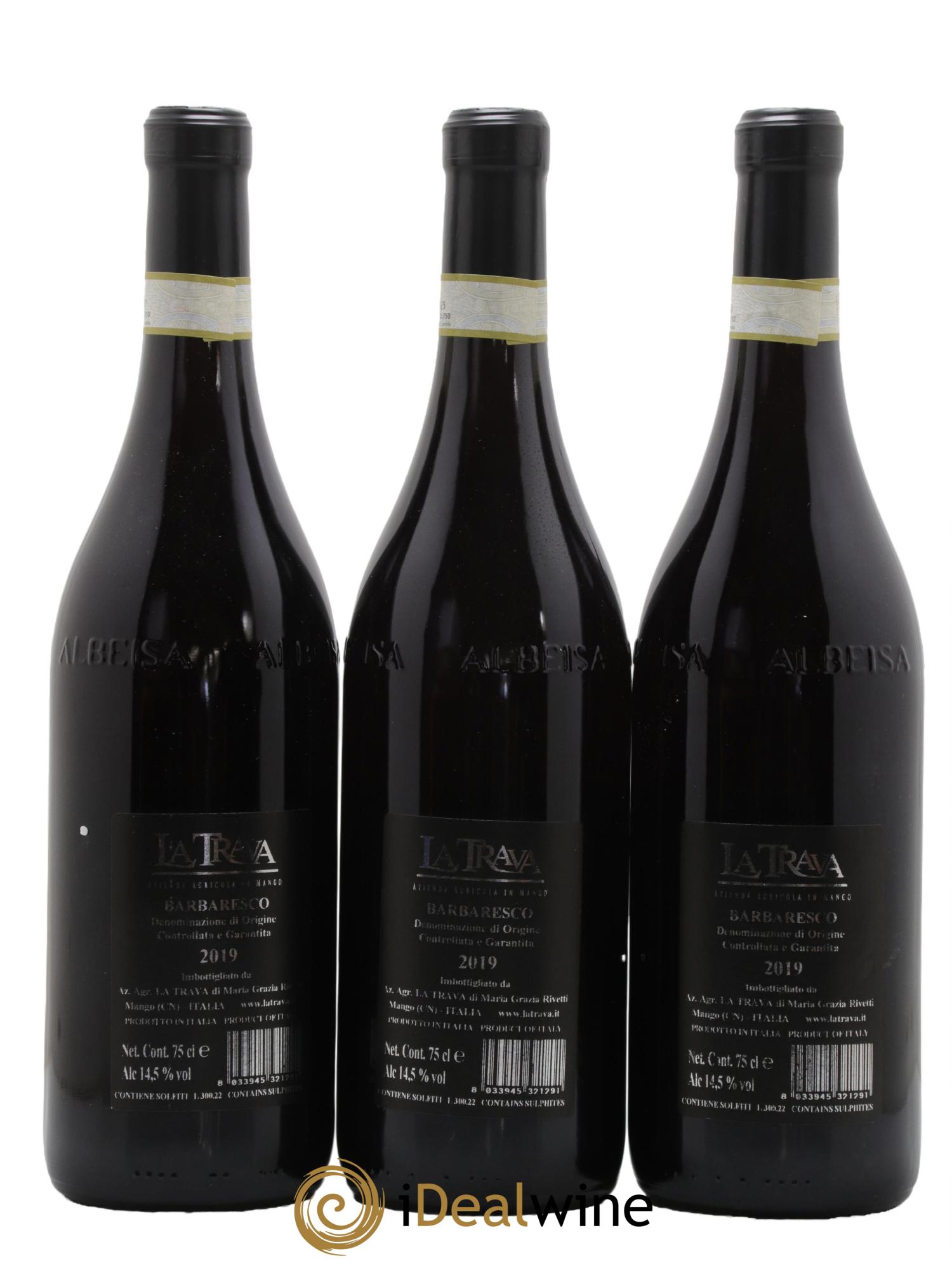 Barbaresco DOCG La Trava 2019 - Lot de 3 bouteilles - 1