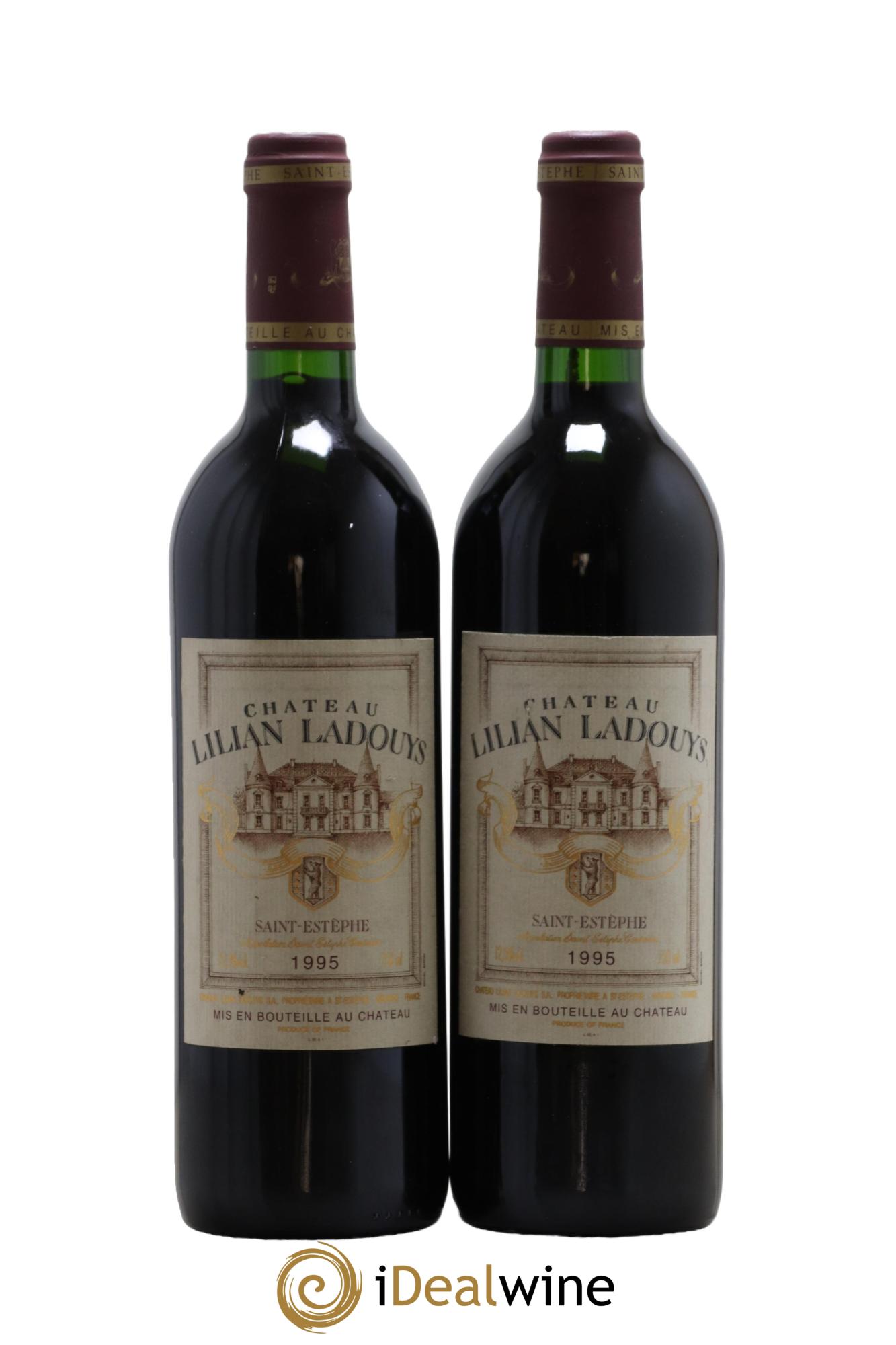 Château Lilian Ladouys Cru Bourgeois 1995 - Lot de 2 bouteilles - 0