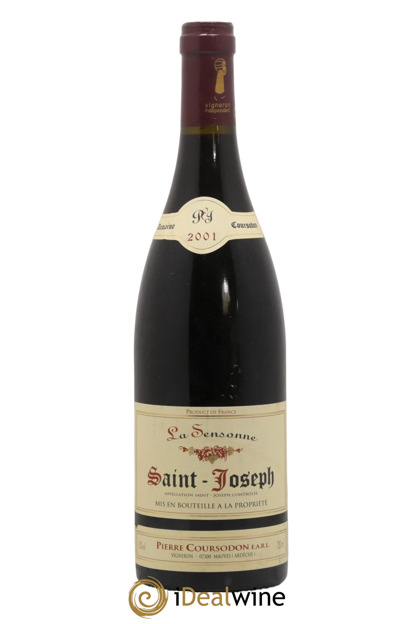 Saint-Joseph La Sensonne Pierre et Jérôme Coursodon 2001 - Lot de 1 bouteille - 0