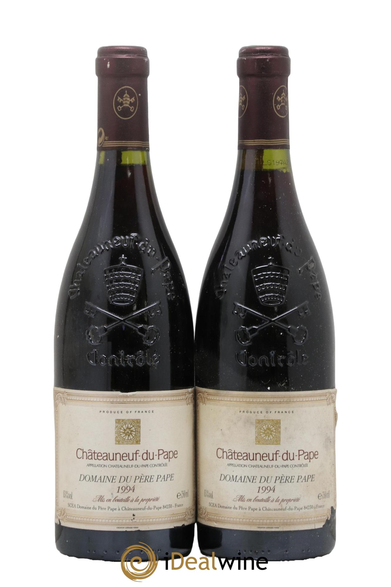 Châteauneuf-du-Pape Domaine du Père Pape 1994 - Lotto di 2 bottiglie - 0