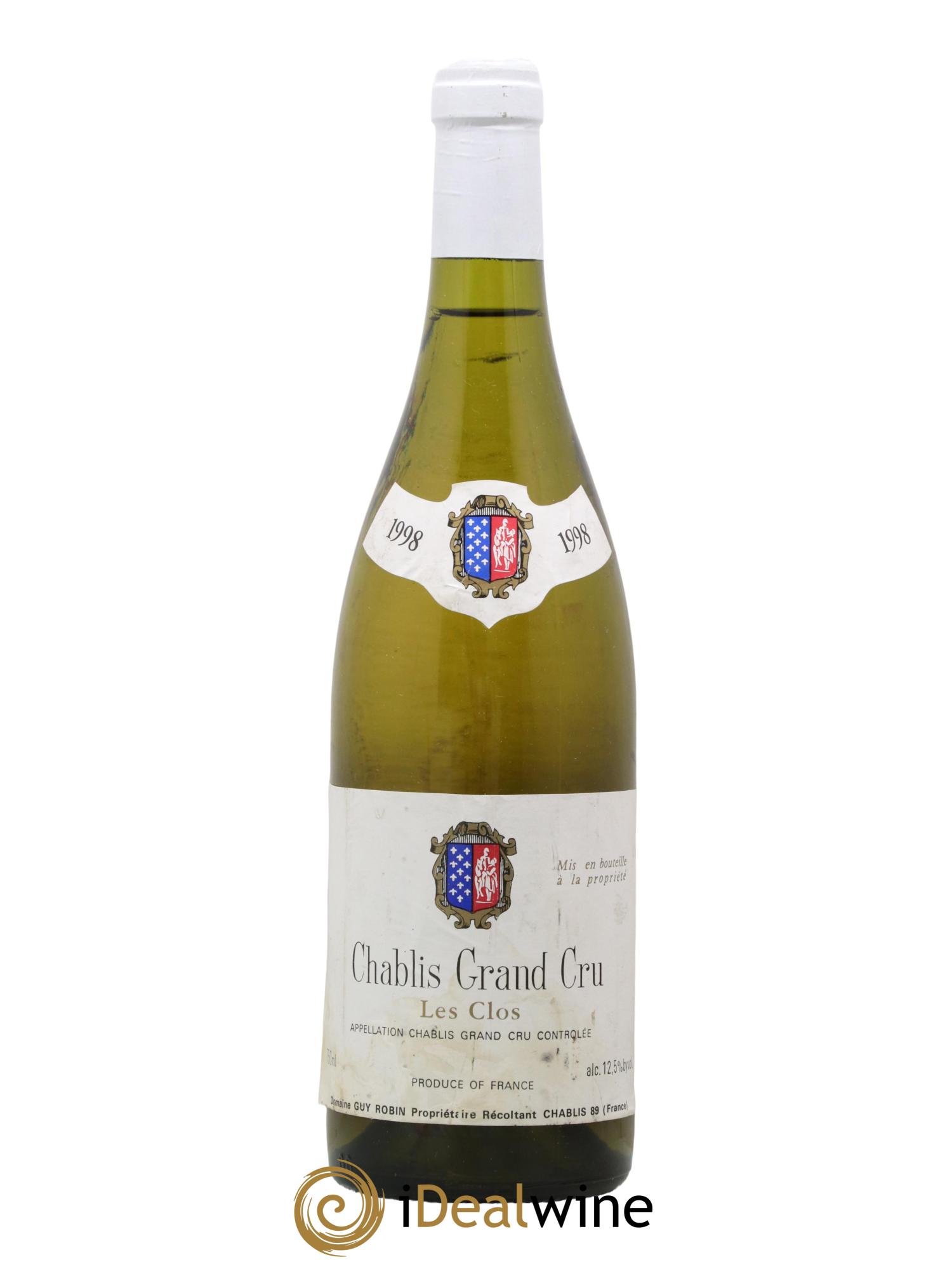 Chablis Grand Cru Les Clos Guy Robin 1998 - Lot de 1 bouteille - 0