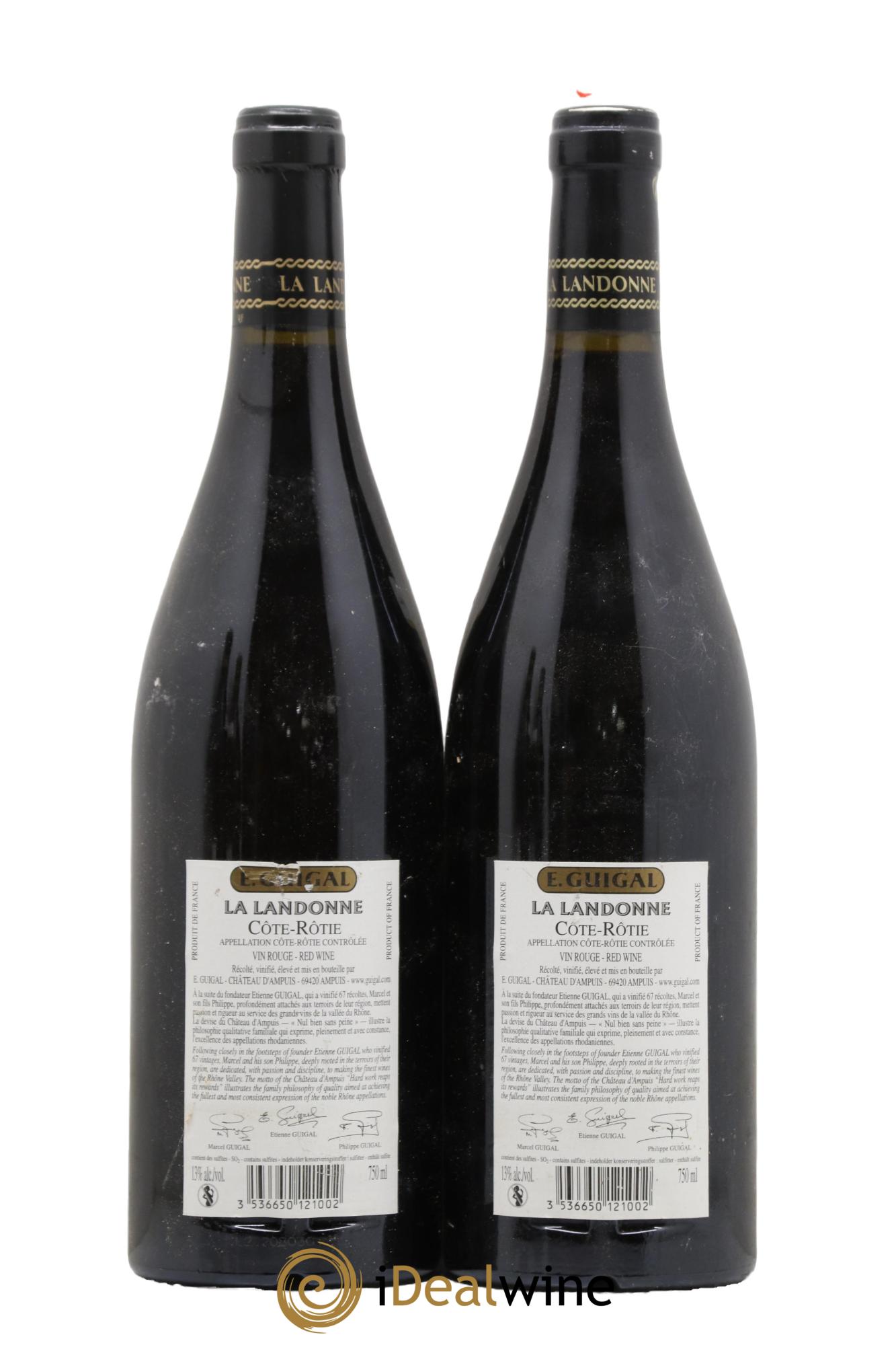 Côte-Rôtie La Landonne Guigal  2004 - Lotto di 2 bottiglie - 1