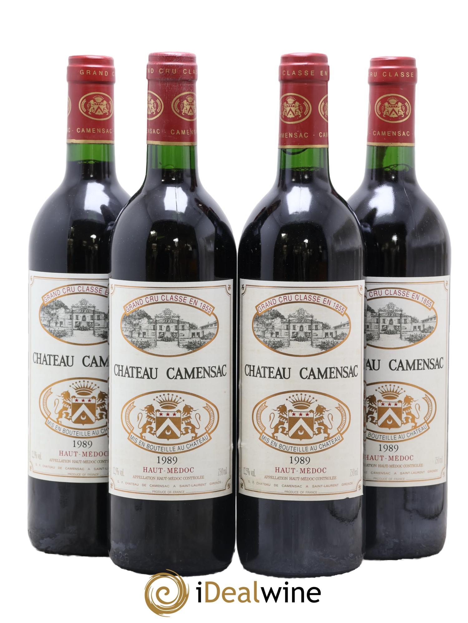 Château Camensac 5ème Grand Cru Classé 1989 - Lot de 4 bouteilles - 0