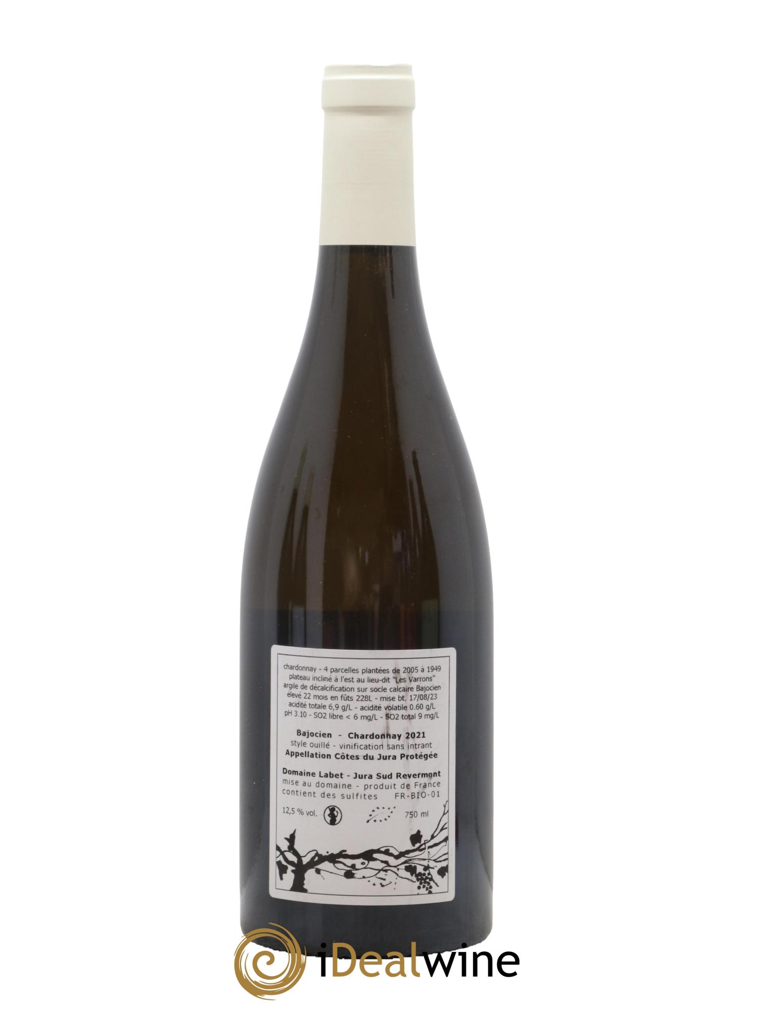 Côtes du Jura Chardonnay Bajocien Romain - Julien - Charline Labet 2021 - Lot de 1 bouteille - 1