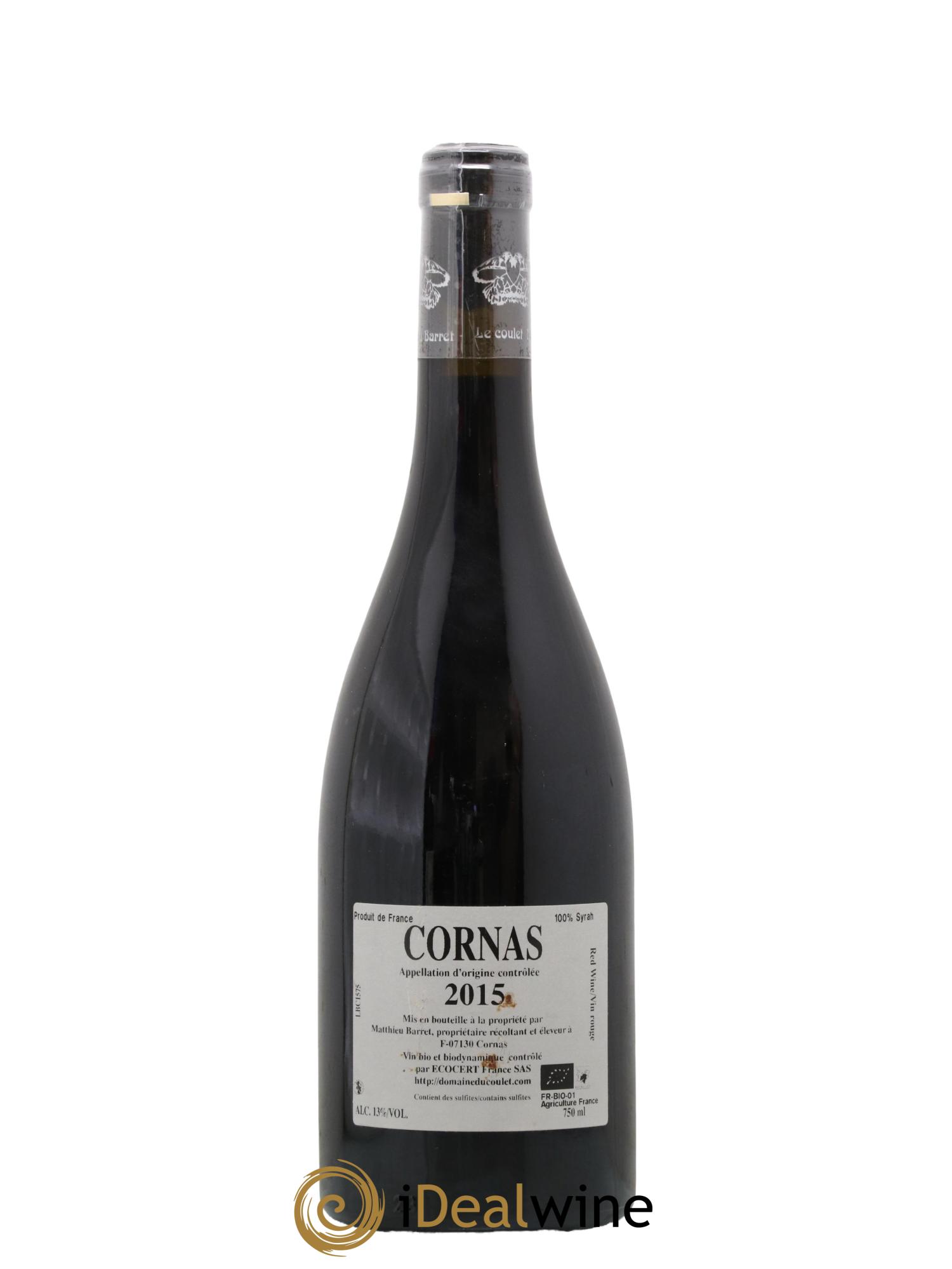 Cornas La Patronne Coulet (Domaine du) - Matthieu Barret 2015 - Lot of 1 bottle - 1