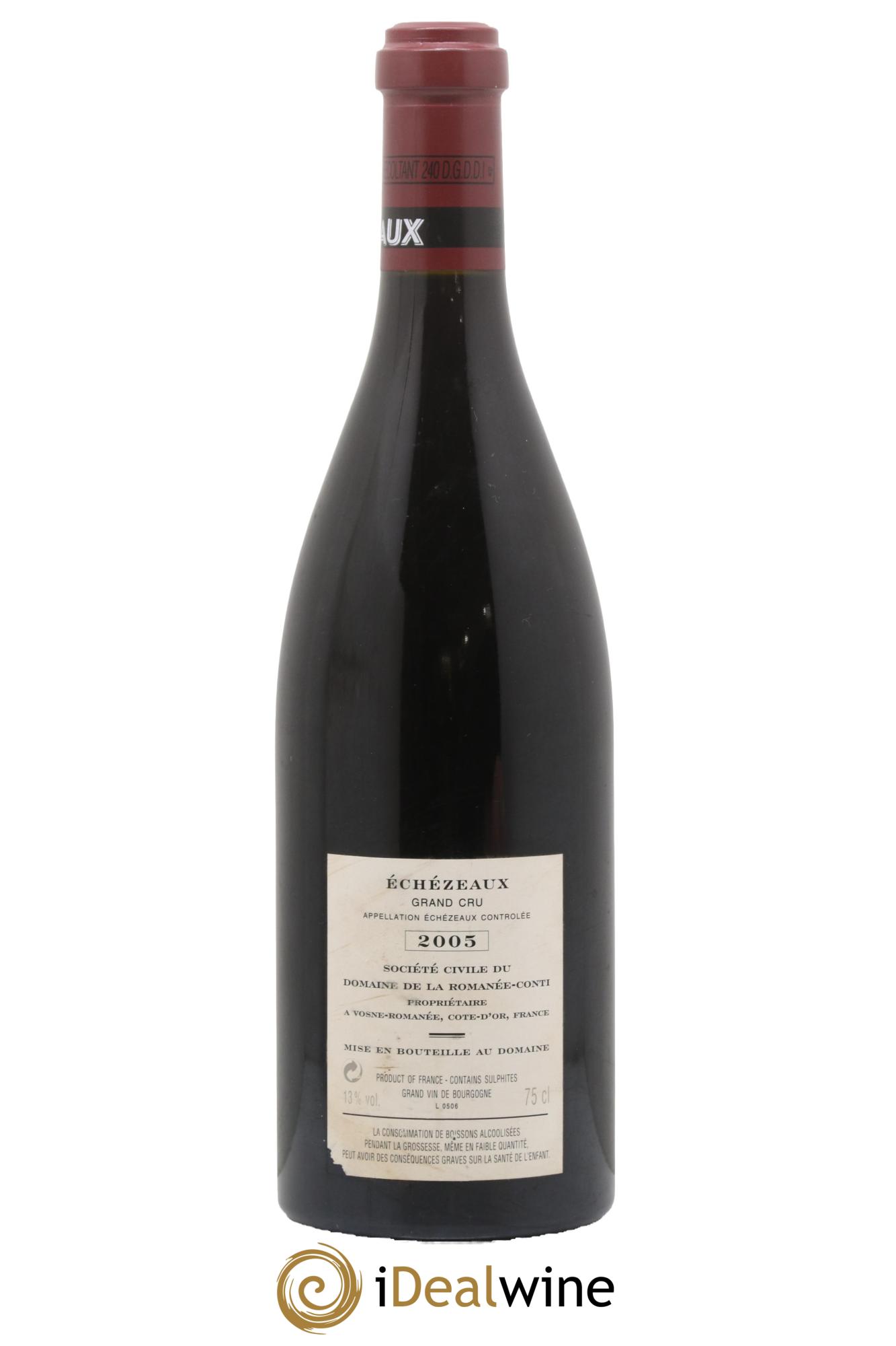 Echezeaux Grand Cru Domaine de la Romanée-Conti 2005 - Lotto di 1 bottiglia - 1