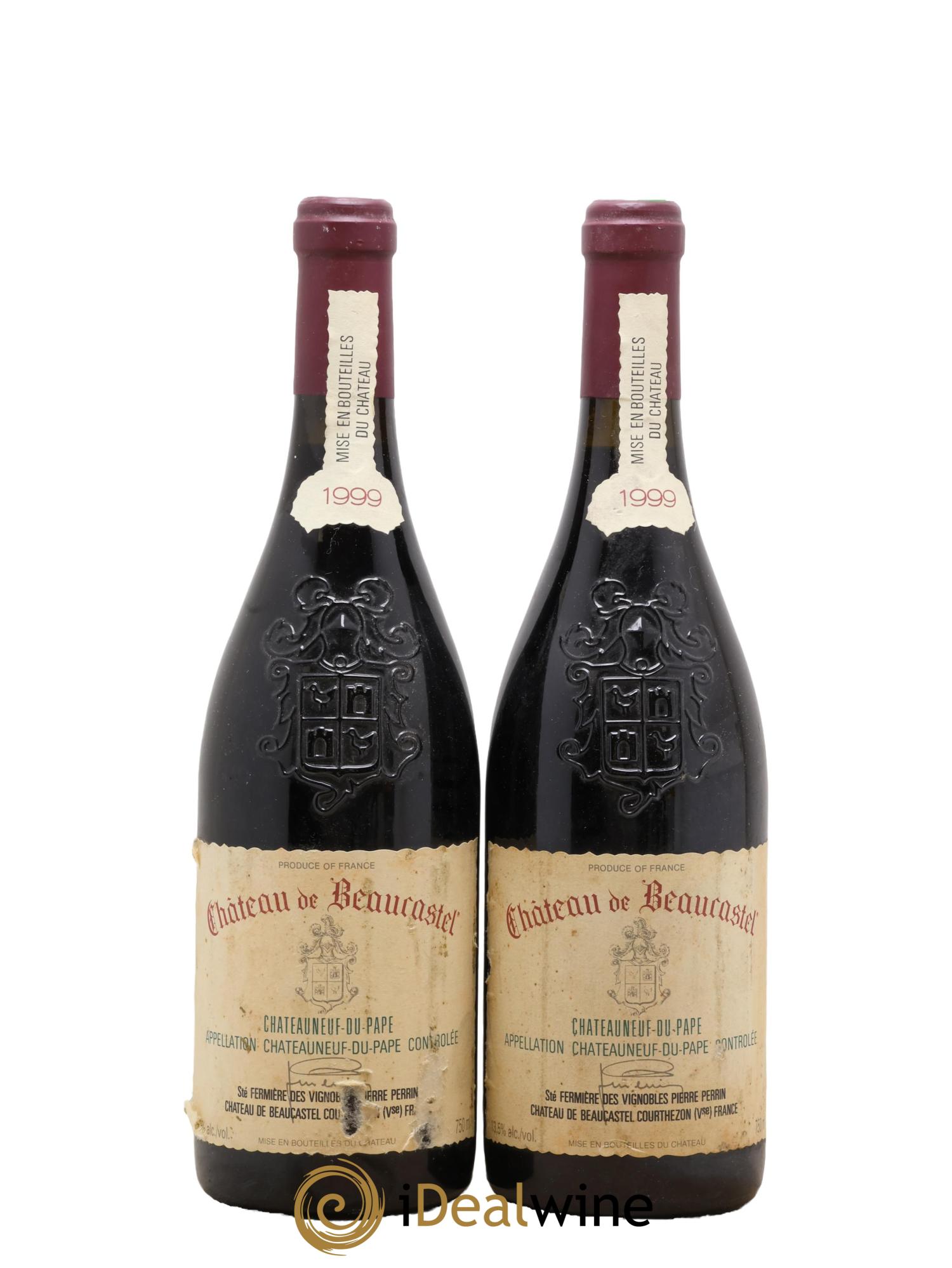 Châteauneuf-du-Pape Château de Beaucastel Famille Perrin 1999 - Lotto di 2 bottiglie - 0