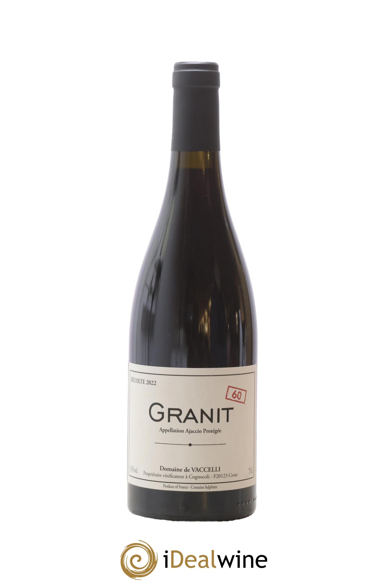 Ajaccio Granit 60 Vaccelli 2022 - Posten von 1 Flasche - 0