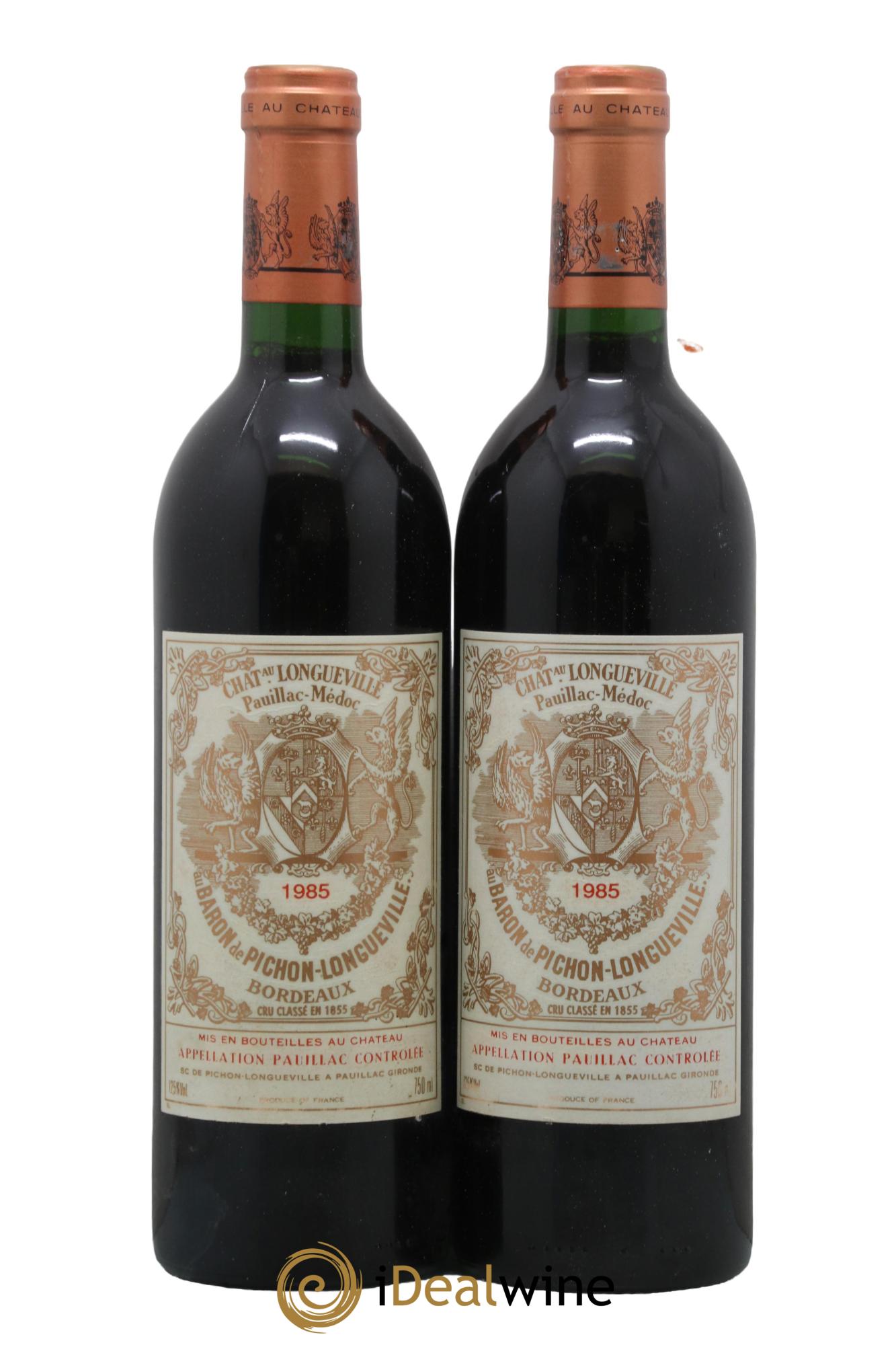 Pichon Longueville Baron 2ème Grand Cru Classé 1985 - Lot de 2 bouteilles - 0