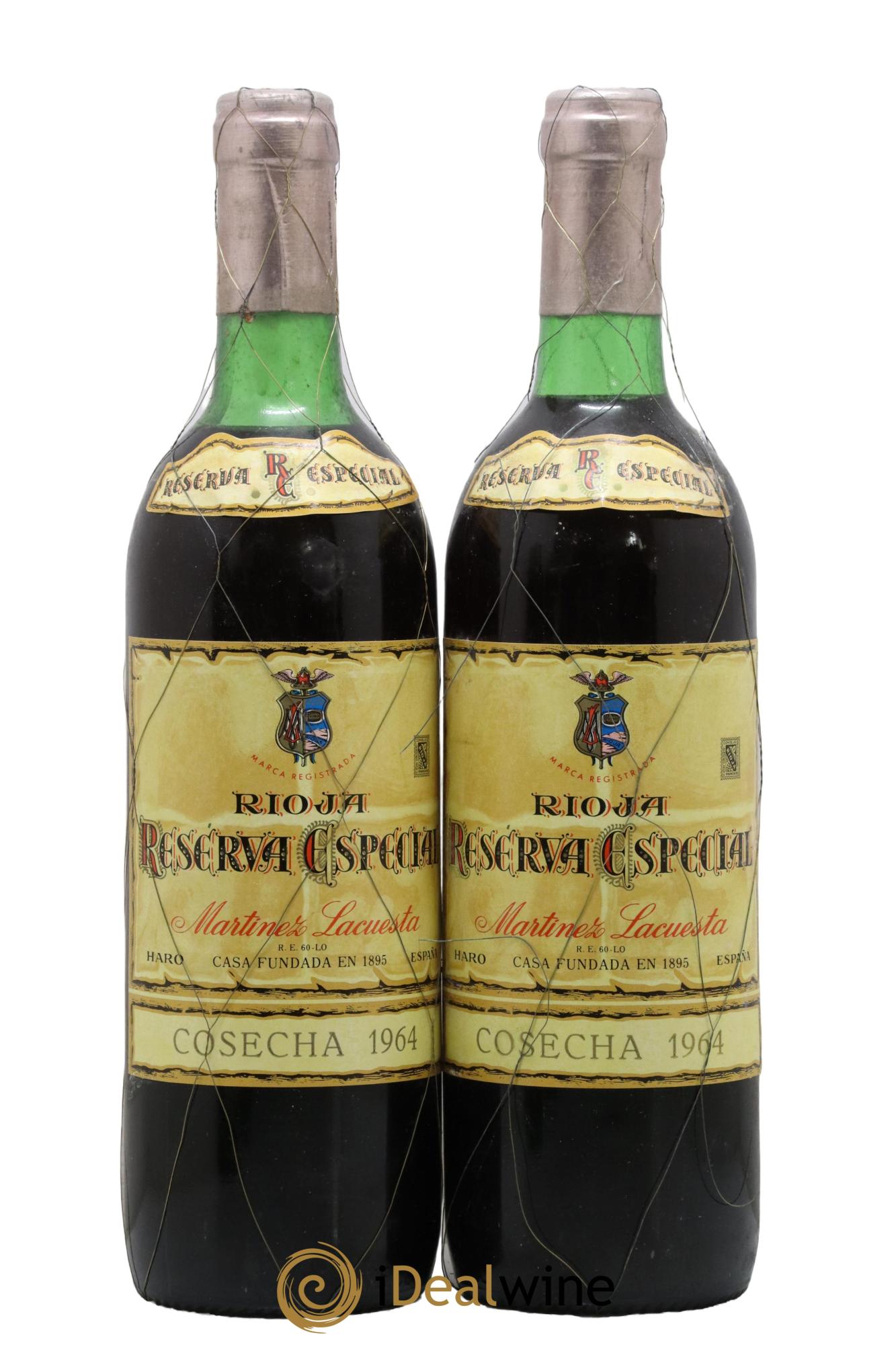 Rioja DOCA Reserva Especial Martinez Lacuesta 1964 - Lot of 2 bottles - 0