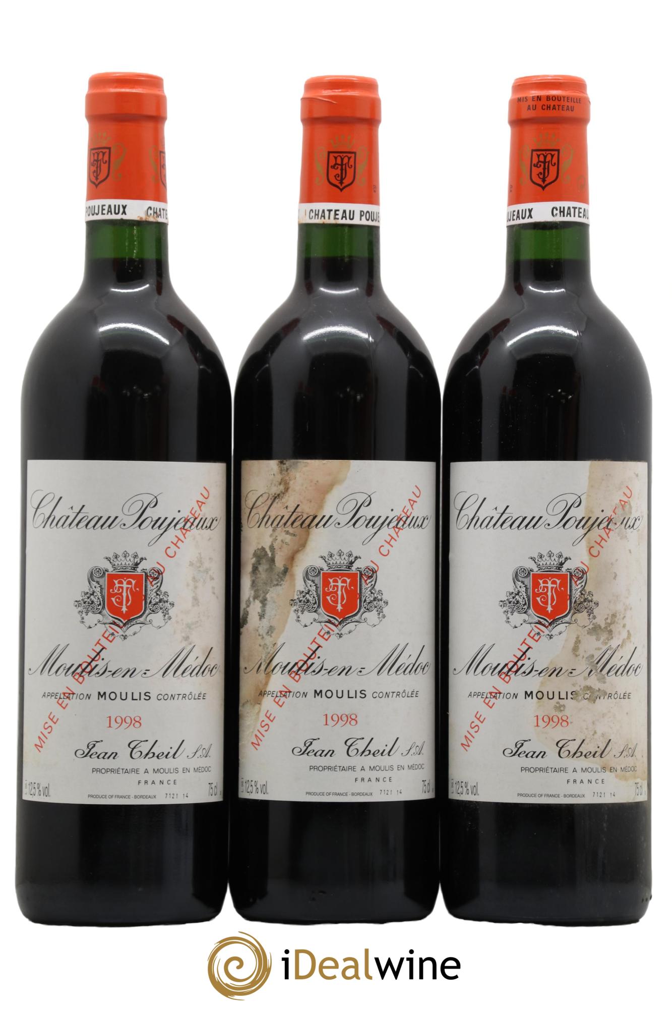 Château Poujeaux 1998 - Lot de 6 bouteilles - 2