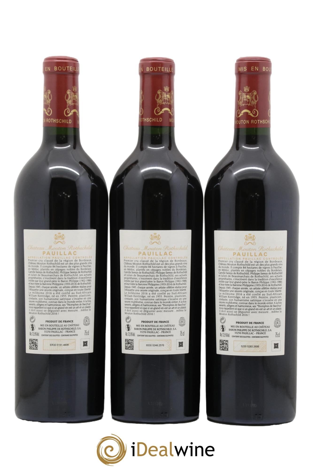 Château Mouton Rothschild 1er Grand Cru Classé 2016 - Lot de 6 bouteilles - 4