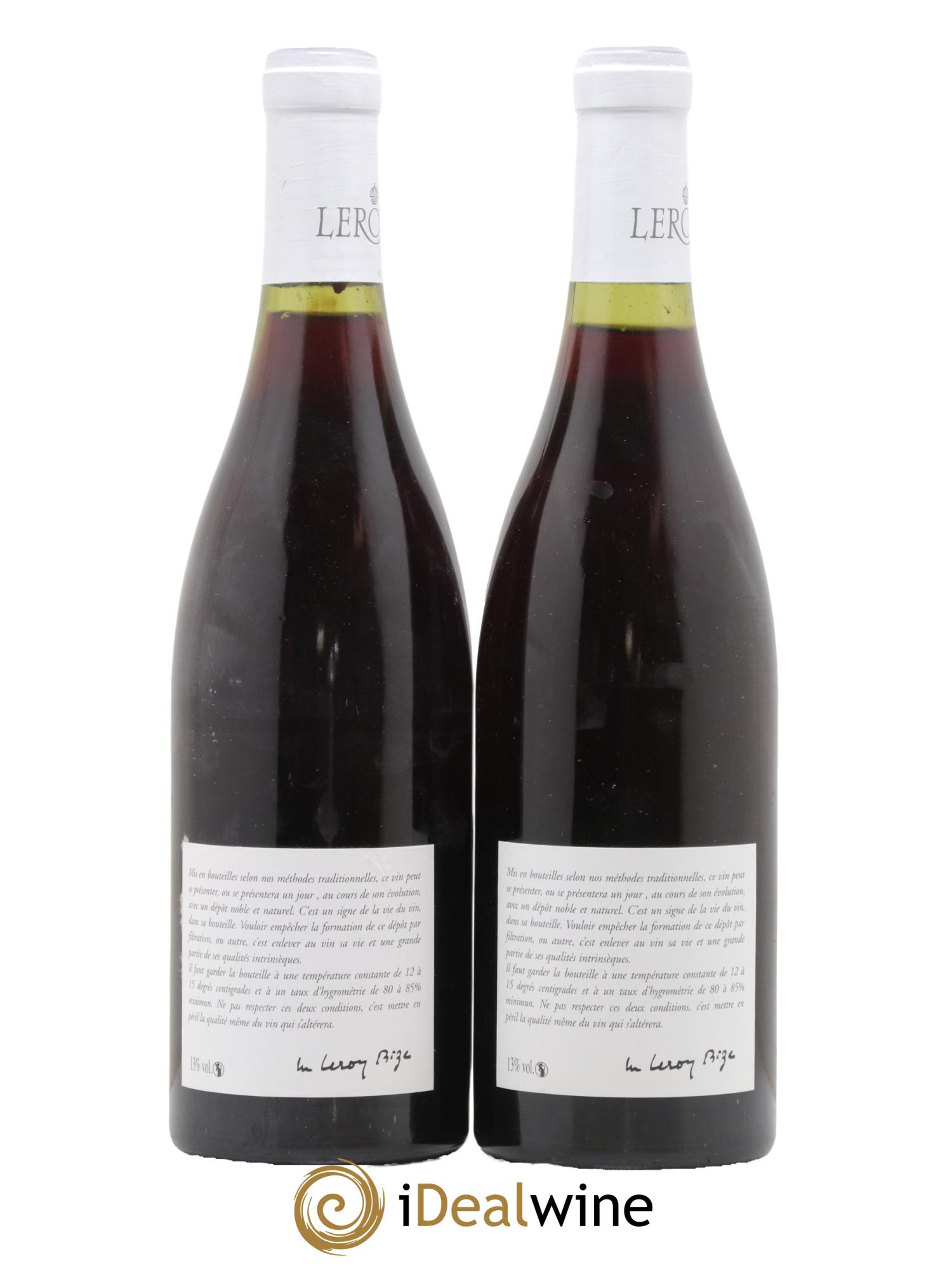 Beaune 1er Cru Les Sizies Leroy SA 1983 - Lot de 2 bouteilles - 1