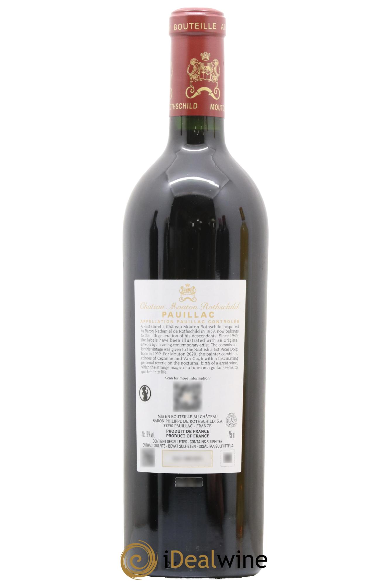Château Mouton Rothschild 1er Grand Cru Classé 2020 - Lot de 1 bouteille - 1