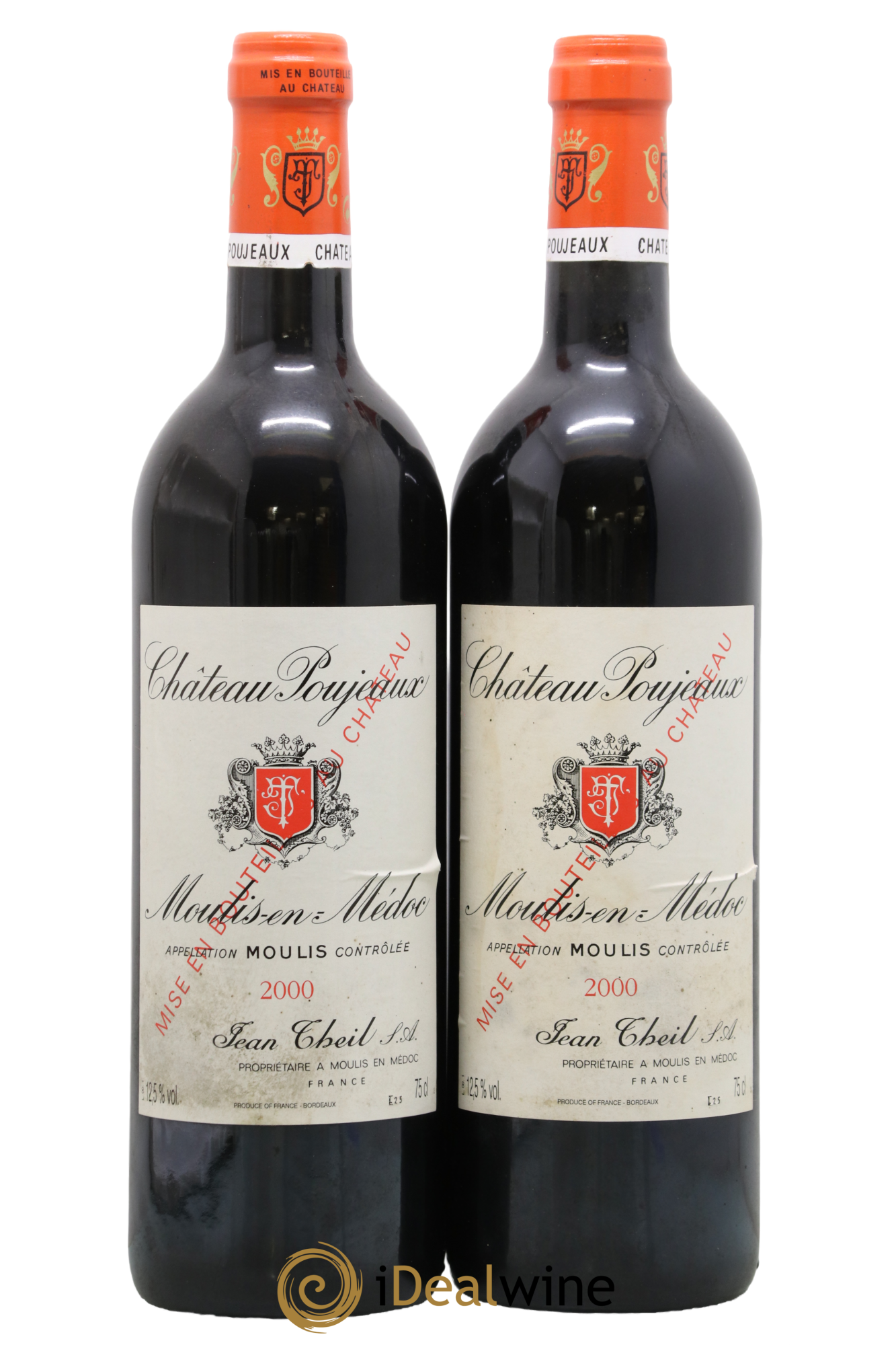 Château Poujeaux 2000 - Lot de 2 bouteilles - 0