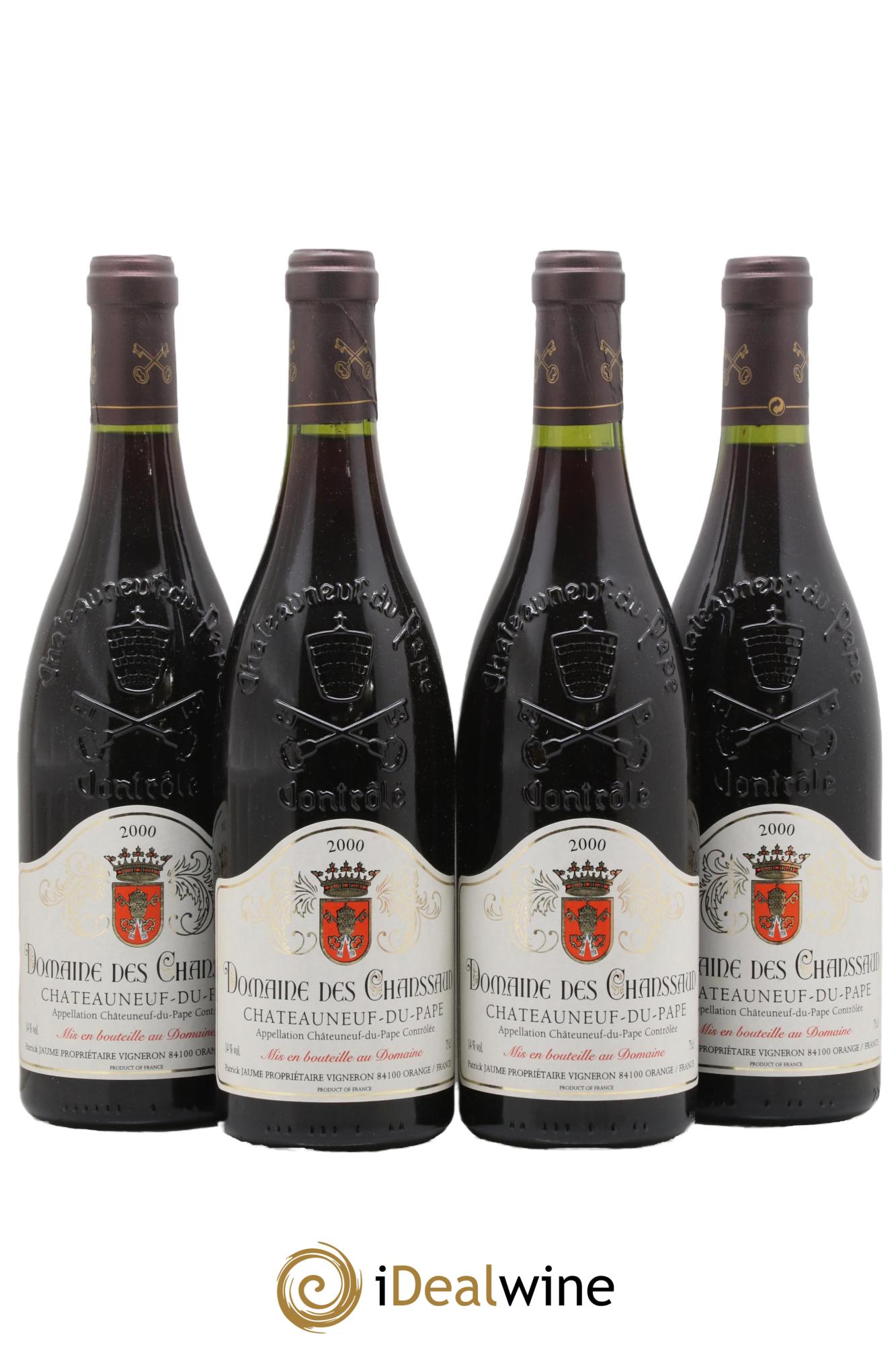 Châteauneuf-du-Pape Domaine De Chanssaud 2000 - Lot de 4 bouteilles - 0