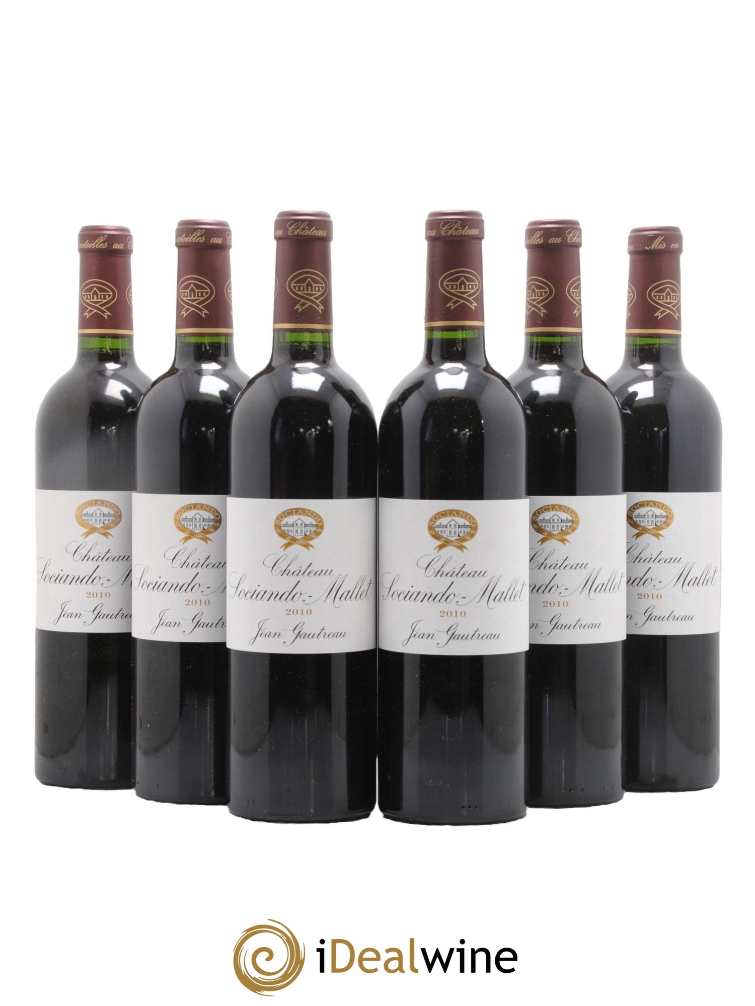 Château Sociando Mallet 2010 - Lotto di 6 bottiglie - 0